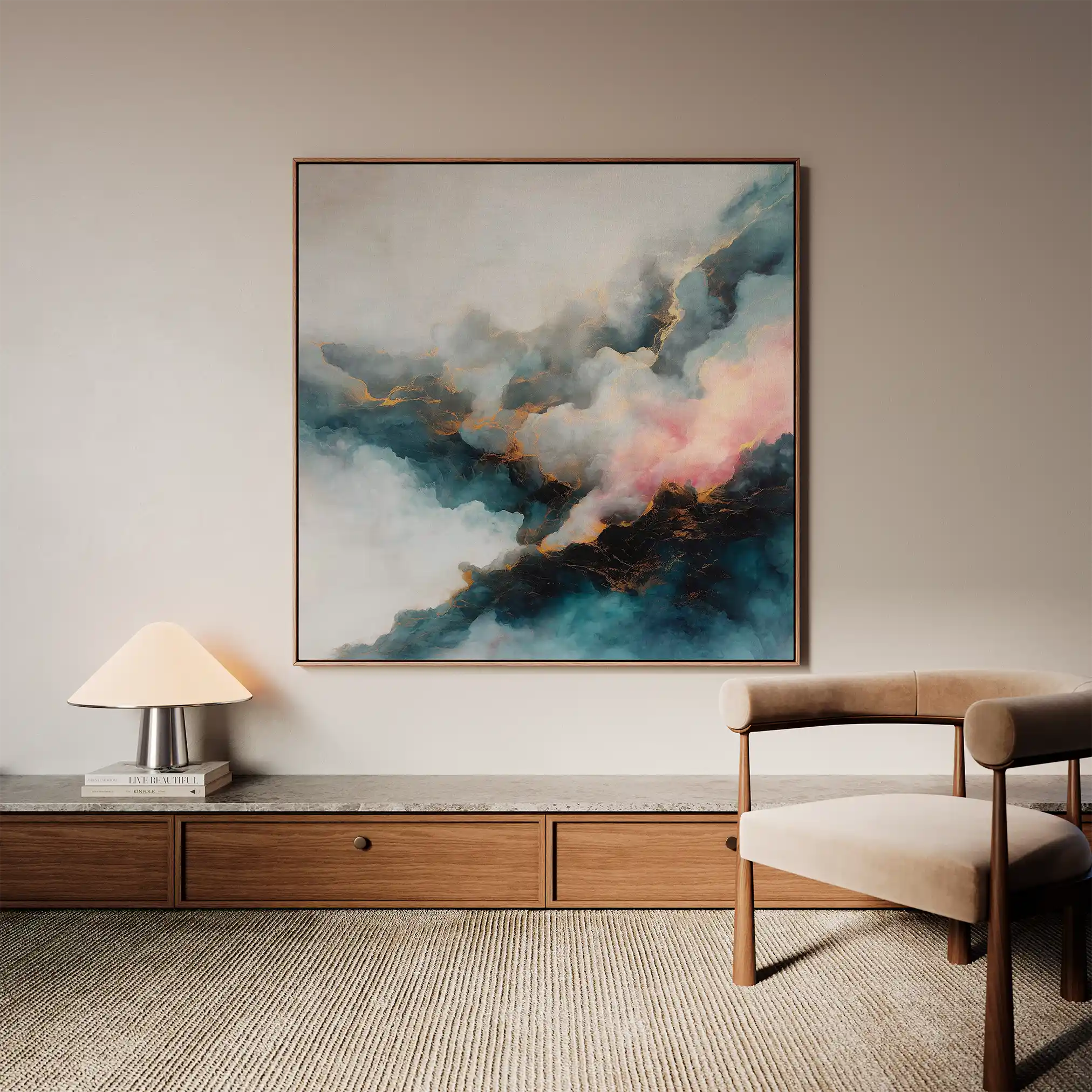 Abstract 1057 Canvas Art 60 x 60 cm / Stretched on hidden frame