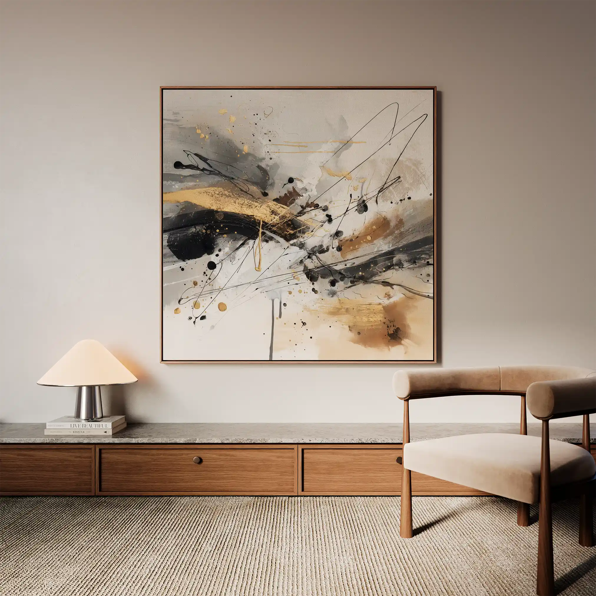 Abstract 1058 Canvas Art 60 x 60 cm / Stretched on hidden frame