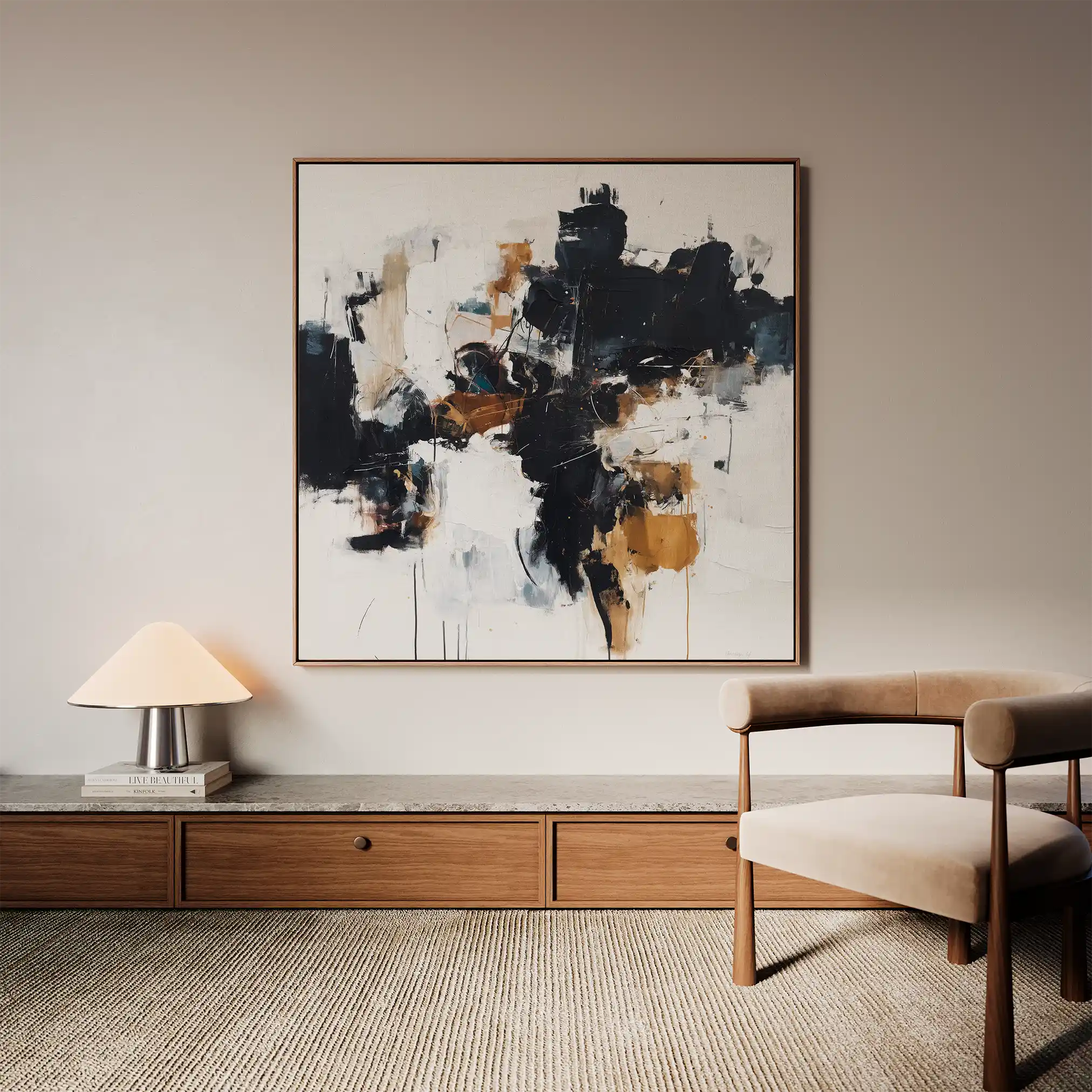 Abstract 1059 Canvas Art 60 x 60 cm / Stretched on hidden frame