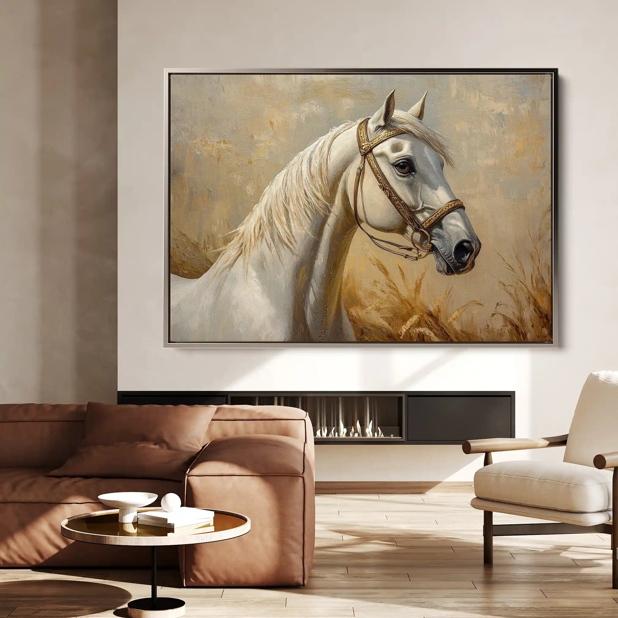 Horses 106 Canvas Art 90 x 60 cm / Stretched on hidden frame