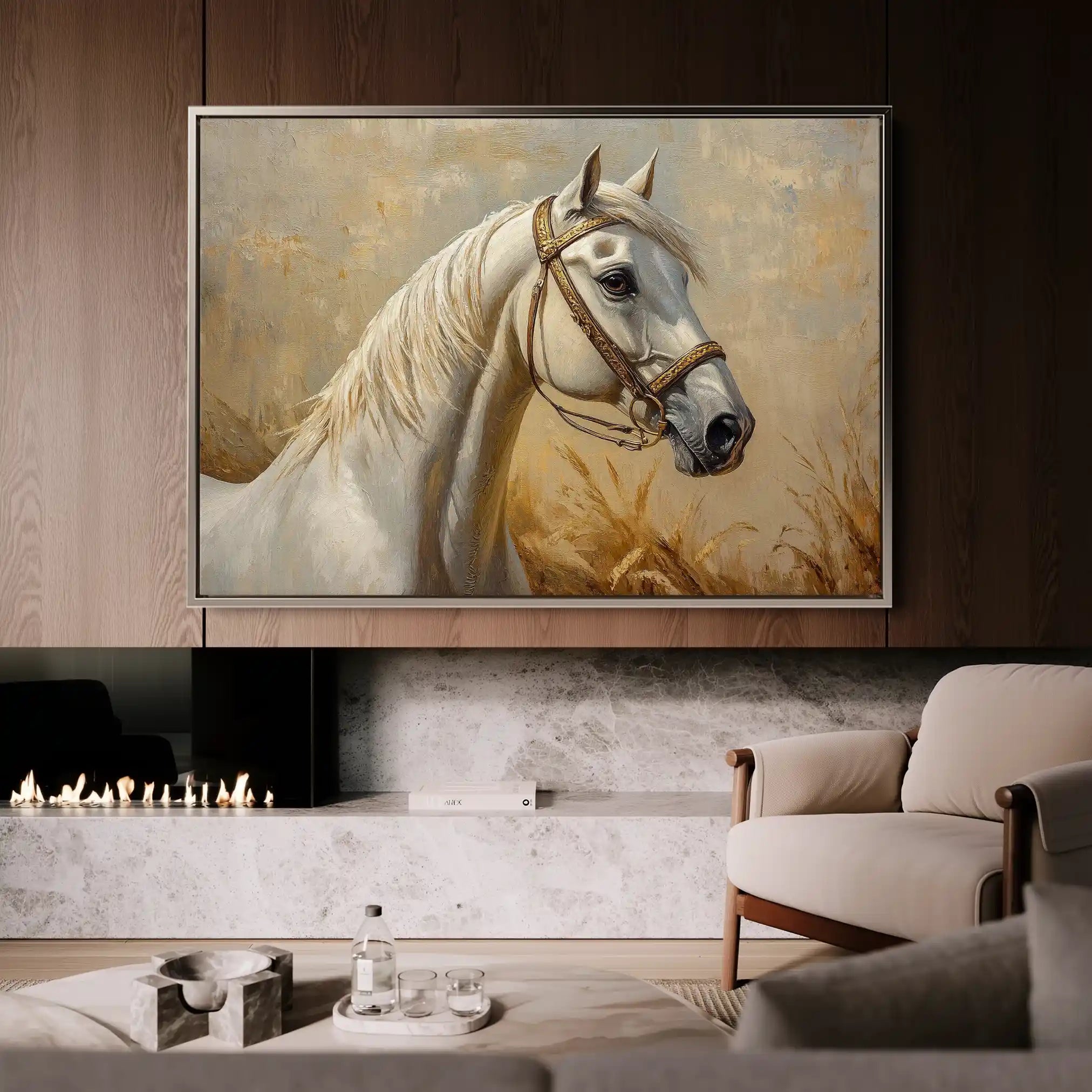 Horses 106 Canvas Art 90 x 60 cm / Stretched on hidden frame