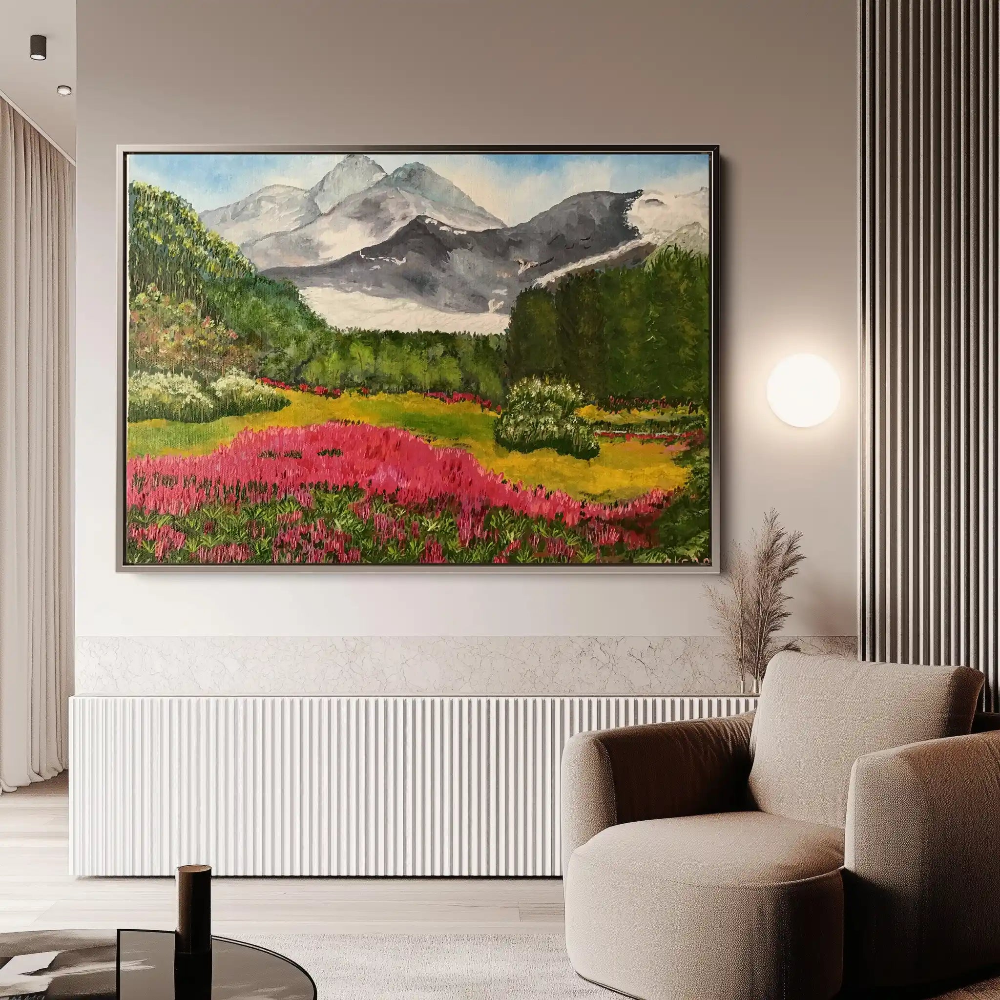 Landscape 106 Canvas Art 90 x 60 cm / Stretched on hidden frame