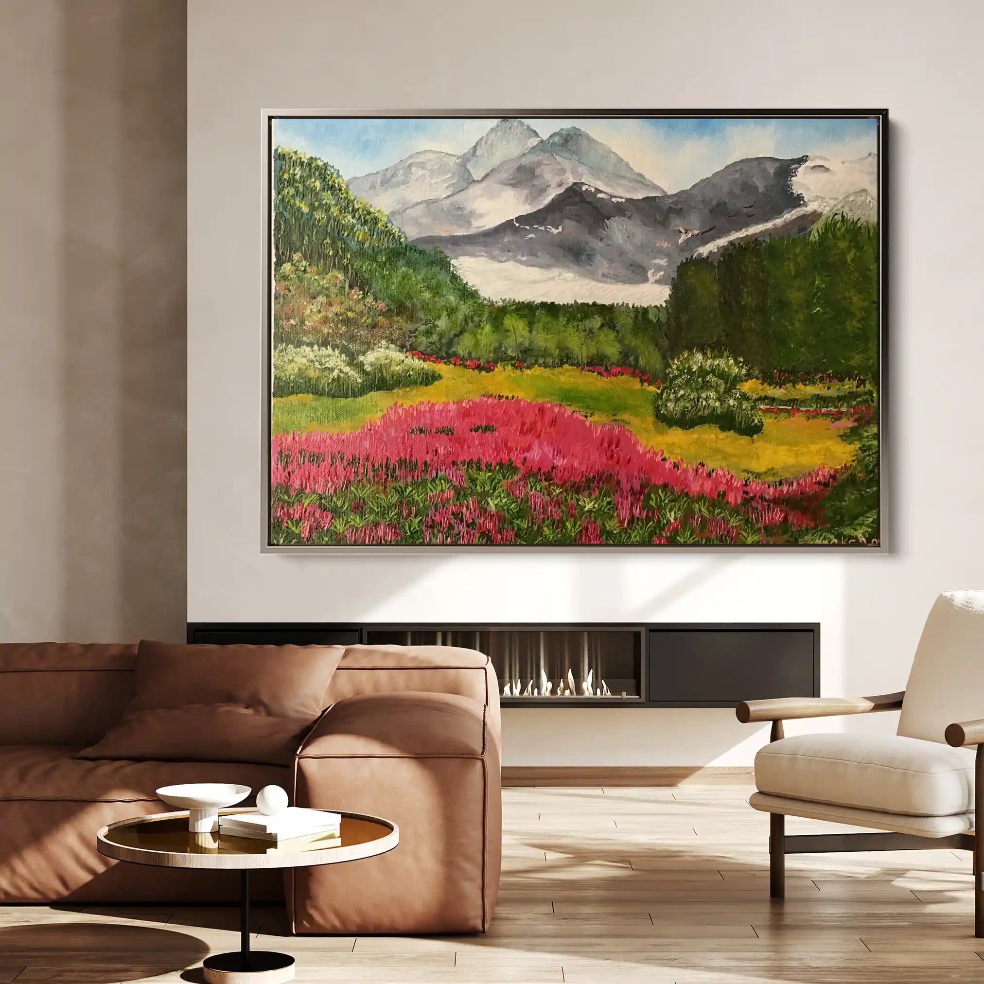 Landscape 106 Canvas Art 90 x 60 cm / Stretched on hidden frame