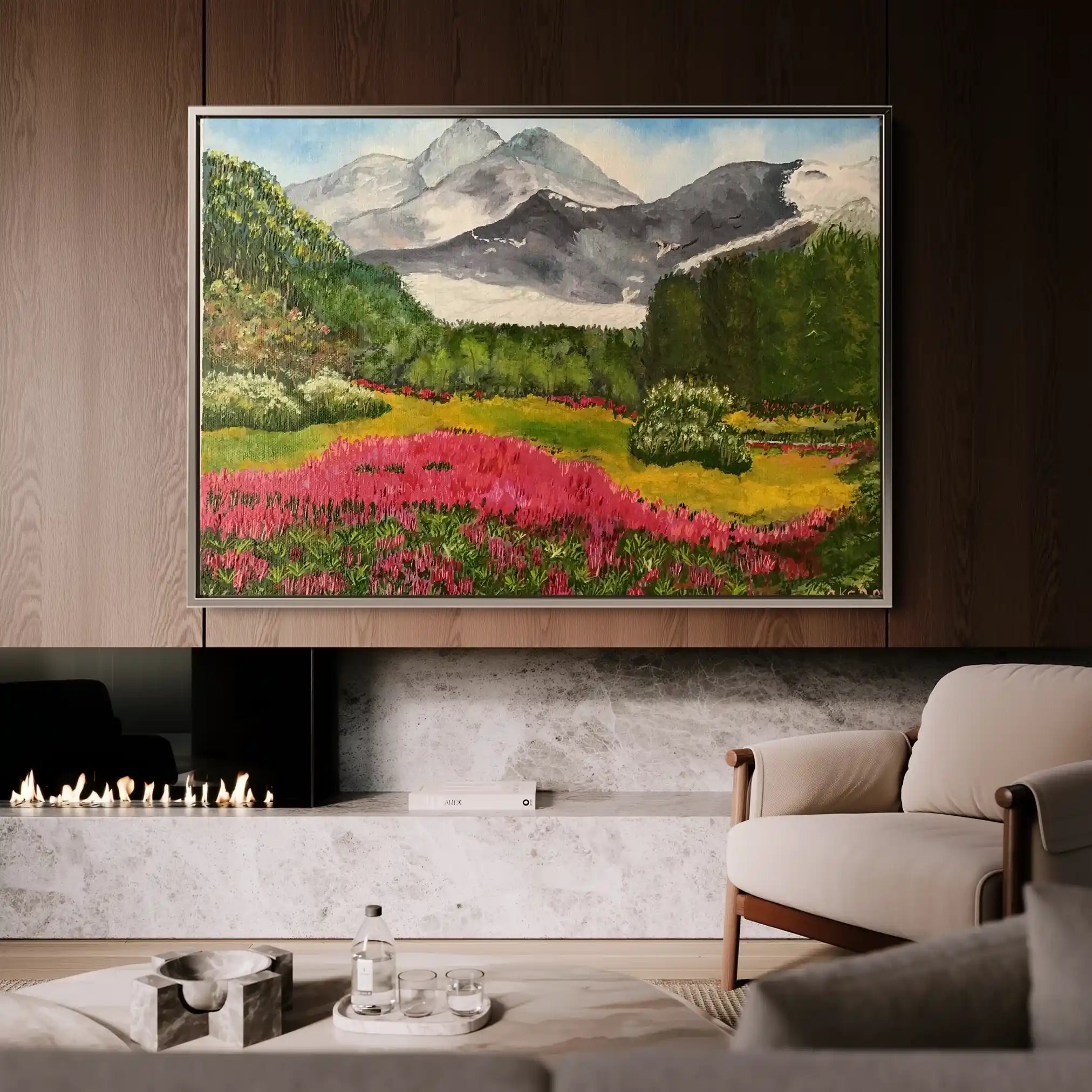 Landscape 106 Canvas Art 90 x 60 cm / Stretched on hidden frame