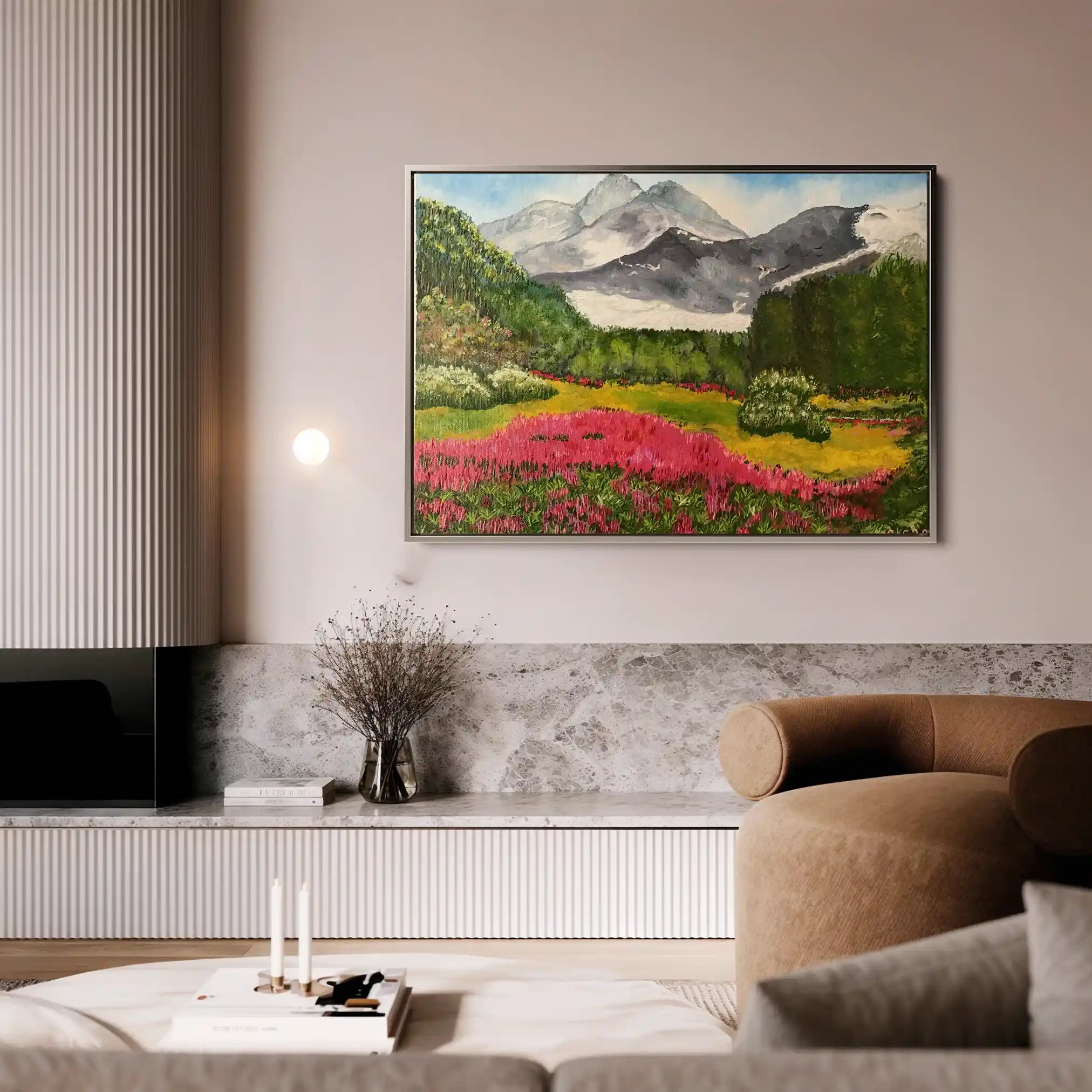 Landscape 106 Canvas Art 90 x 60 cm / Stretched on hidden frame