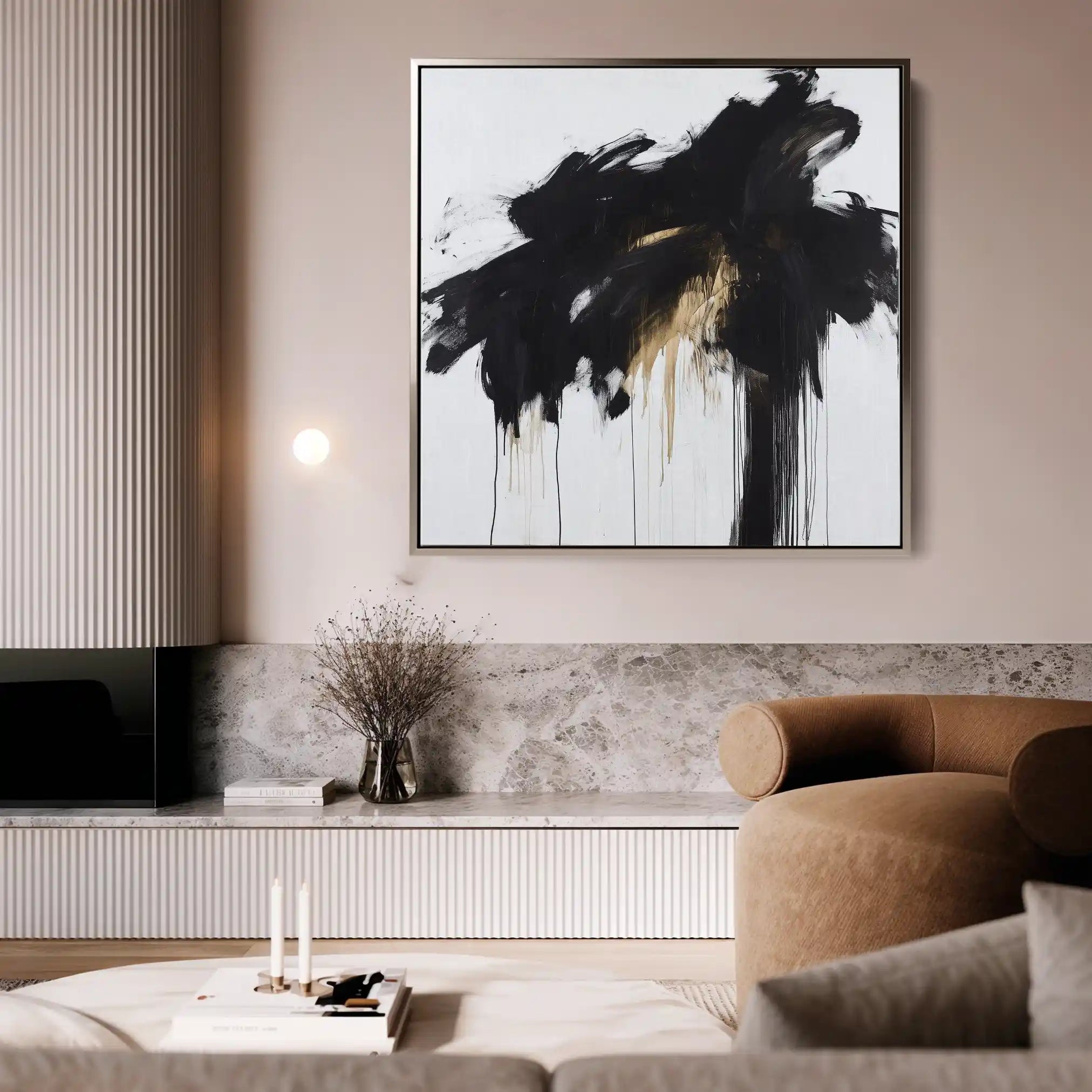 Abstract 1060 Canvas Art 60 x 60 cm / Stretched on hidden frame