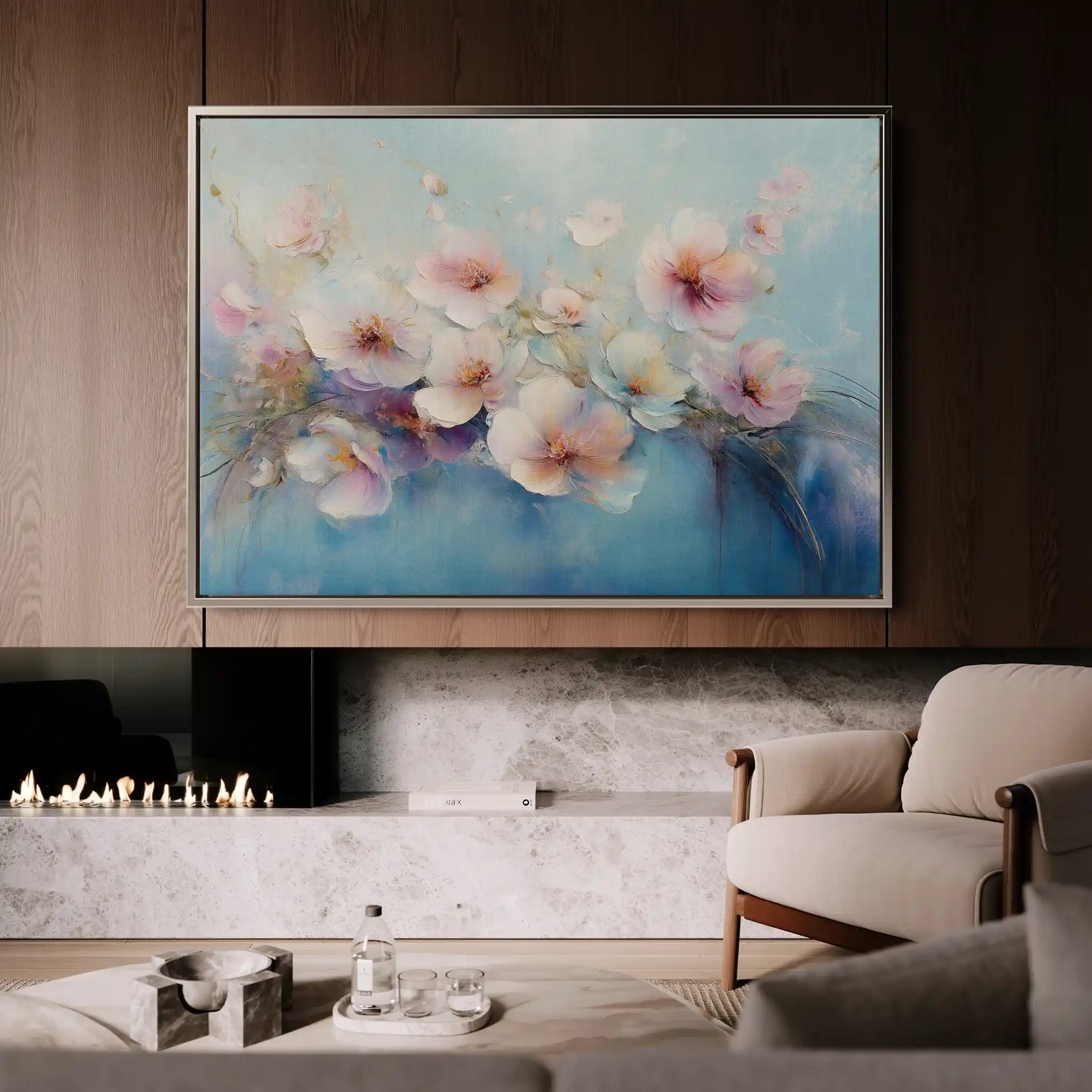 Floral Canvas Wall Art WAD1060-F 90 x 60 cm / Stretched on hidden frame