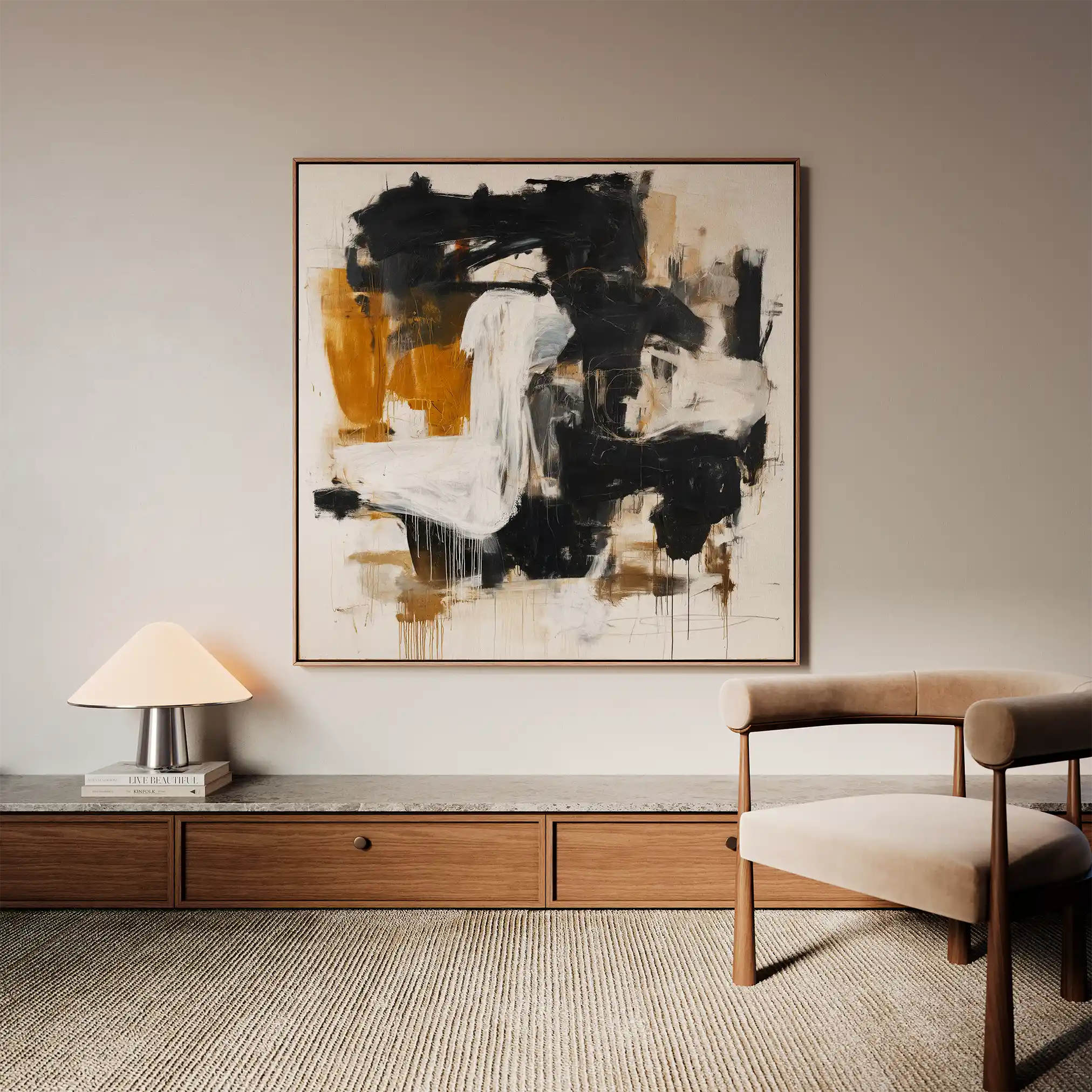 Abstract 1061 Canvas Art 60 x 60 cm / Stretched on hidden frame