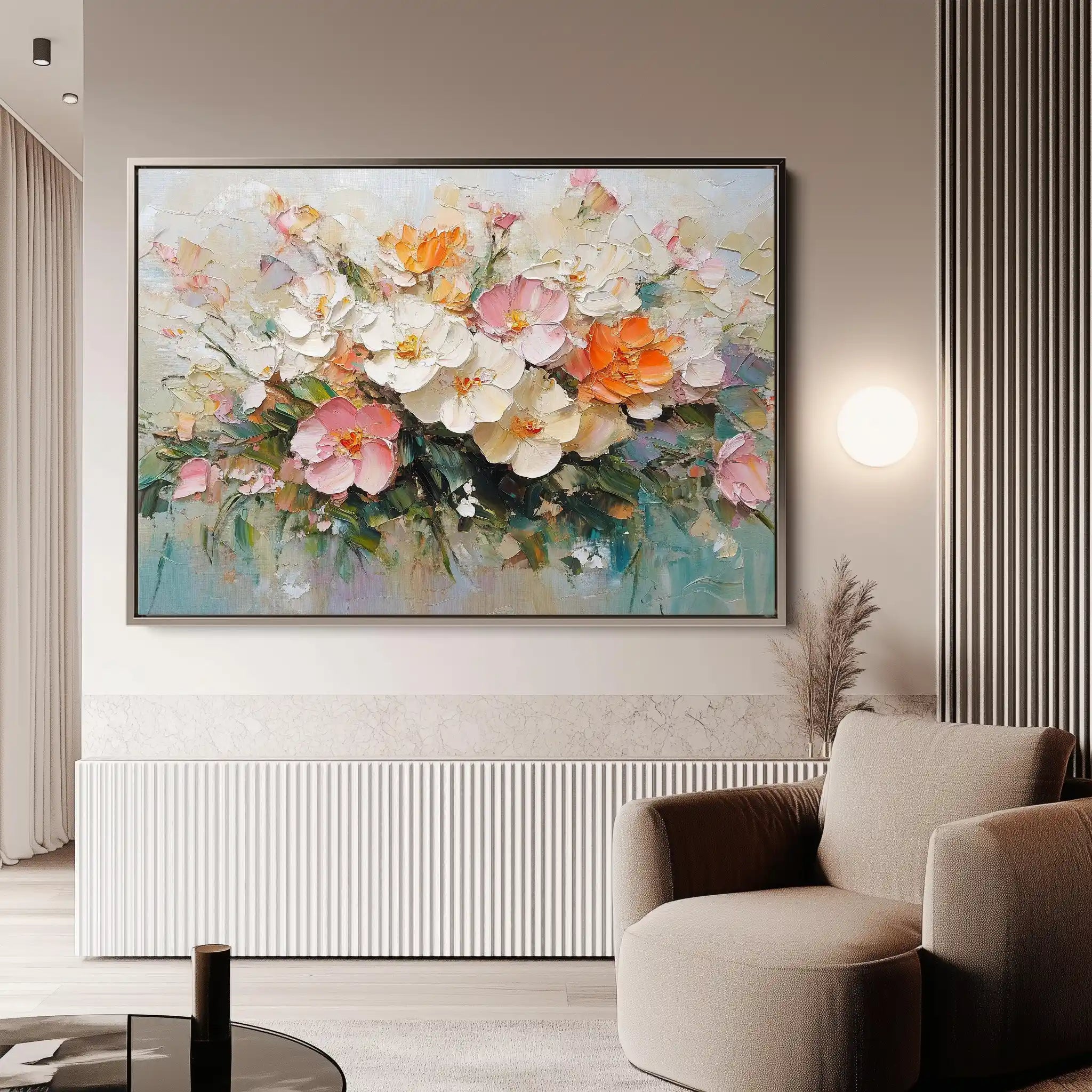 Floral Canvas Wall Art WAD1063-F 90 x 60 cm / Stretched on hidden frame