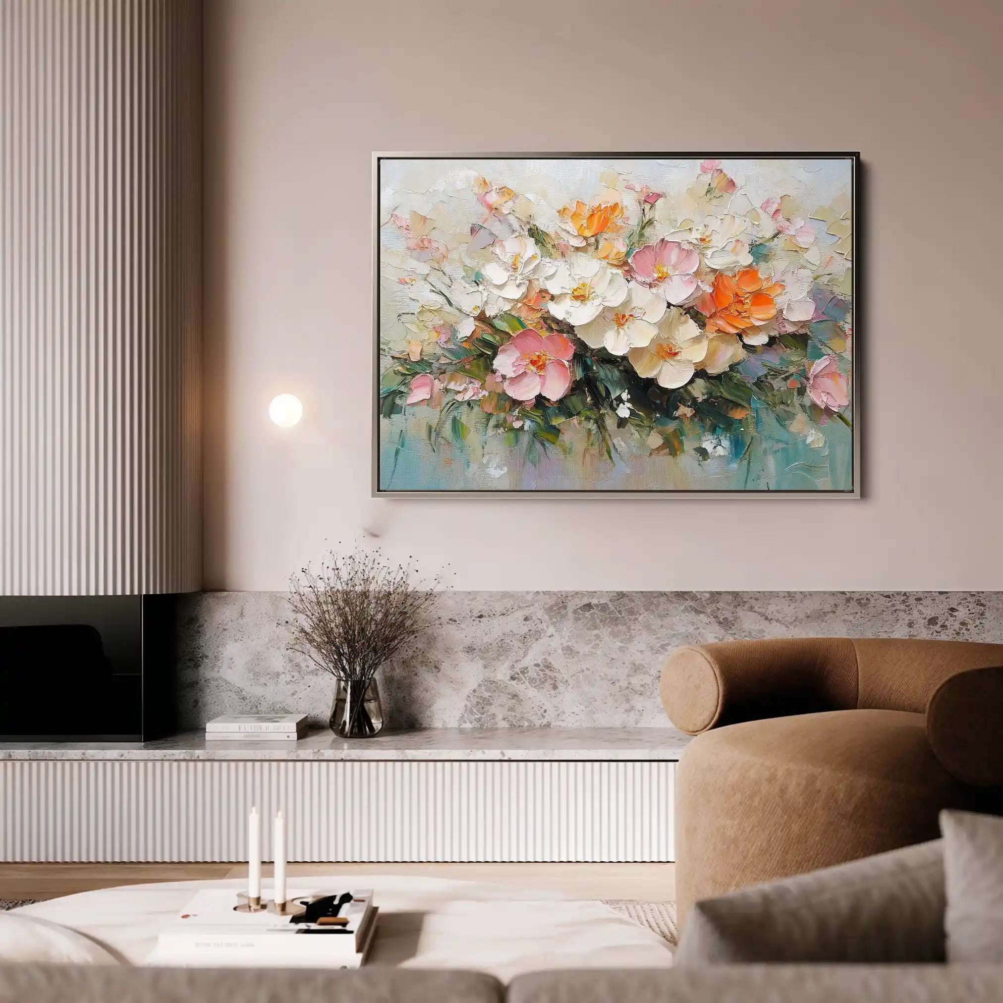 Floral Canvas Wall Art WAD1063-F 90 x 60 cm / Stretched on hidden frame