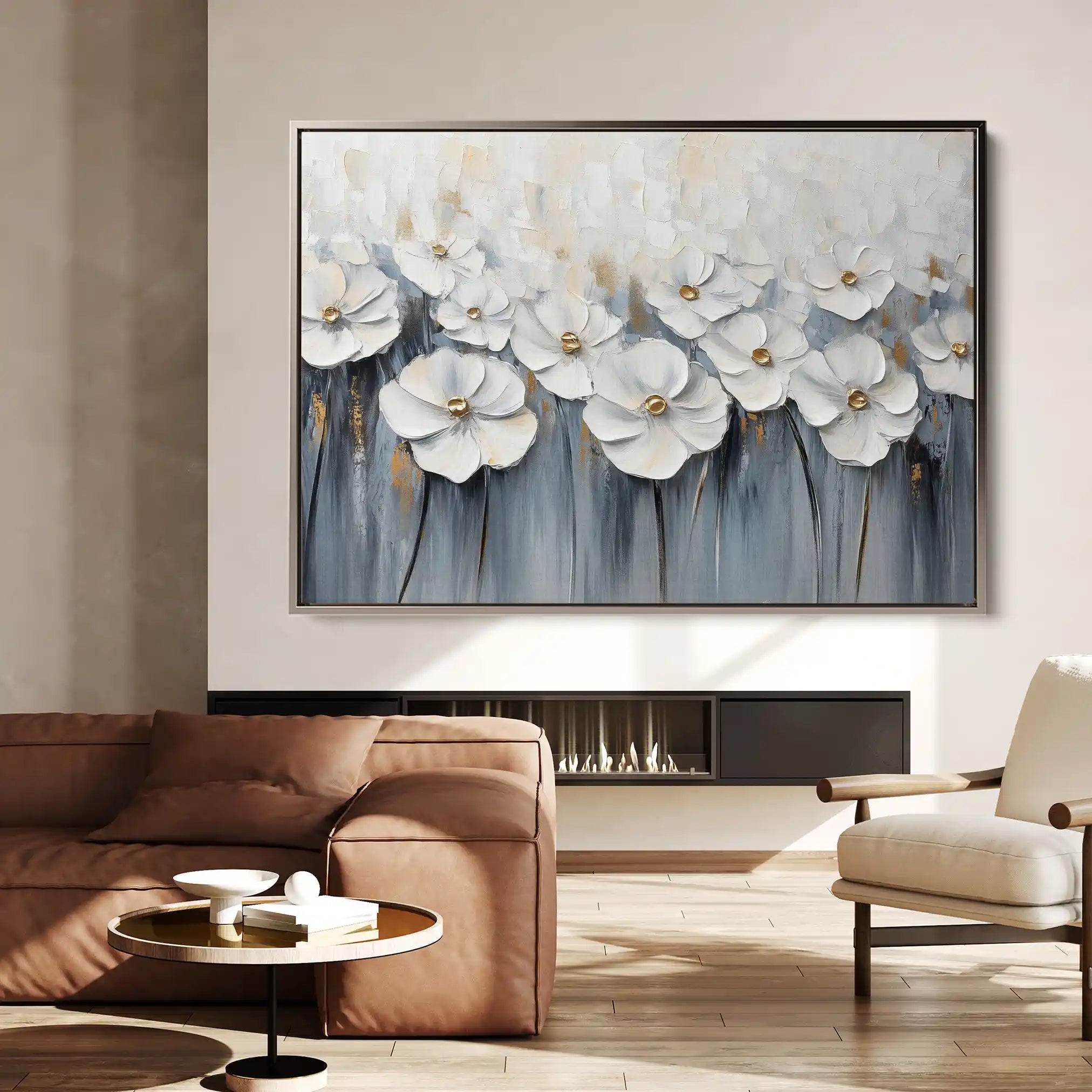 Floral Canvas Wall Art WAD1064-F 90 x 60 cm / Stretched on hidden frame