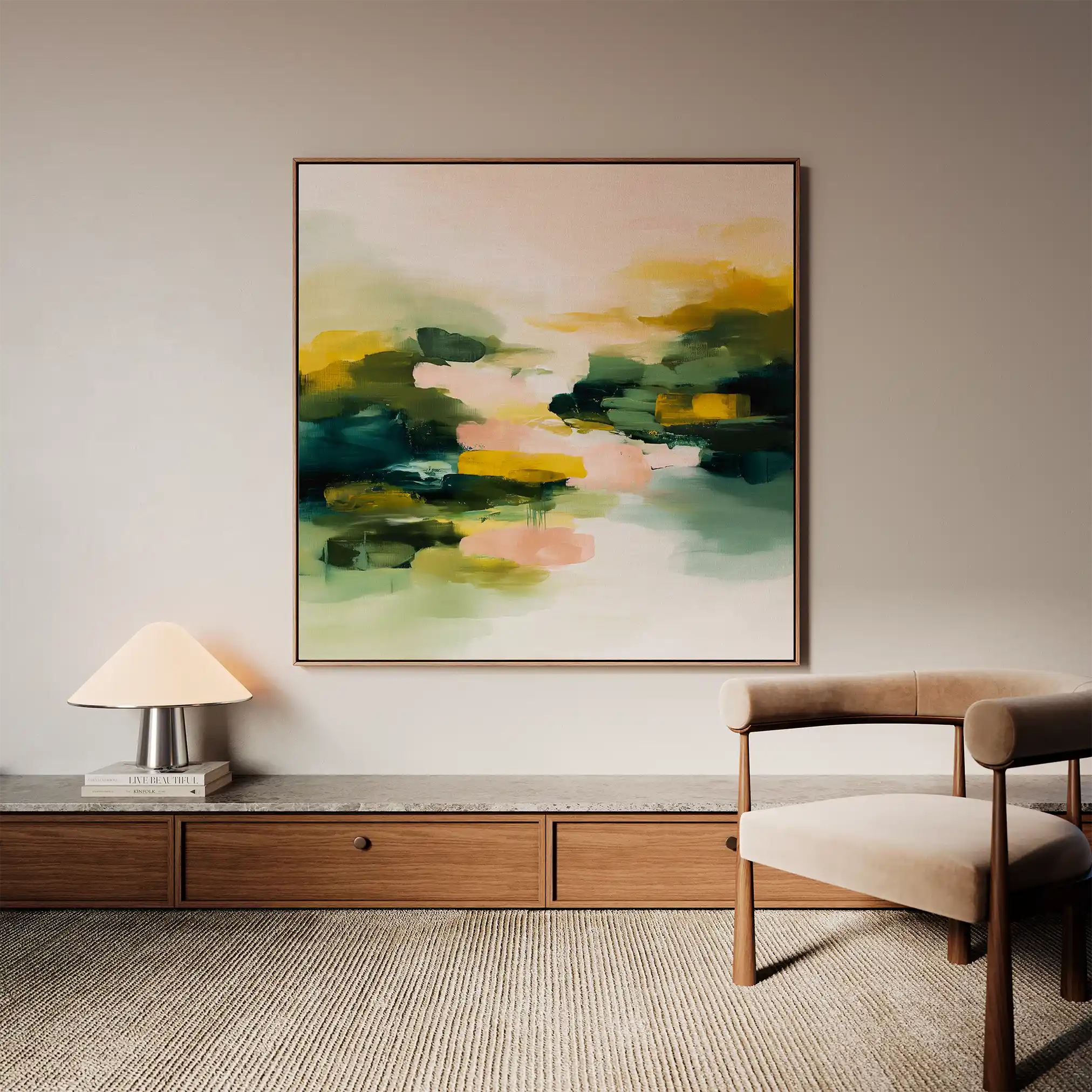 Abstract 1066 Canvas Art 60 x 60 cm / Stretched on hidden frame