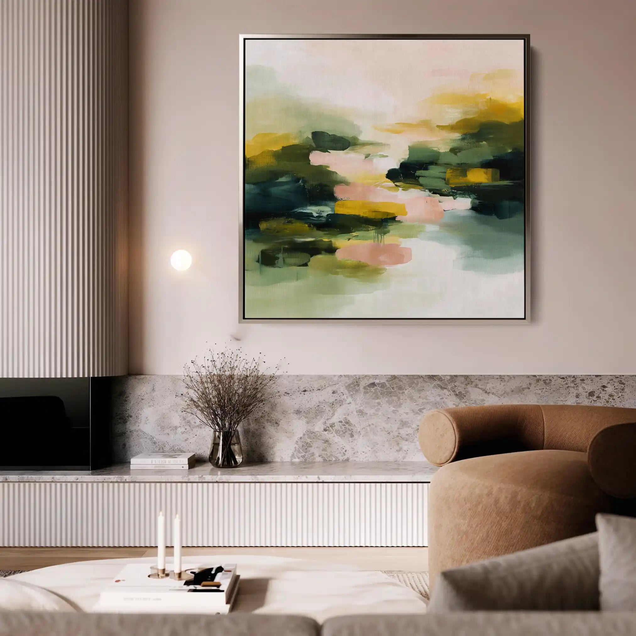 Abstract 1066 Canvas Art 60 x 60 cm / Stretched on hidden frame