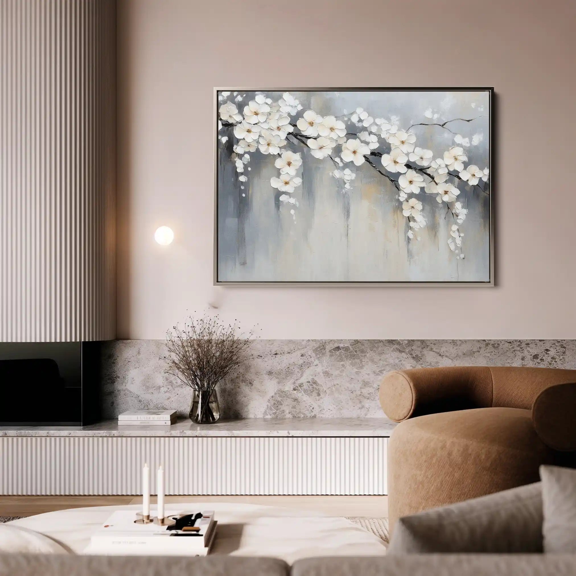 Floral Canvas Wall Art WAD1067-F 90 x 60 cm / Stretched on hidden frame