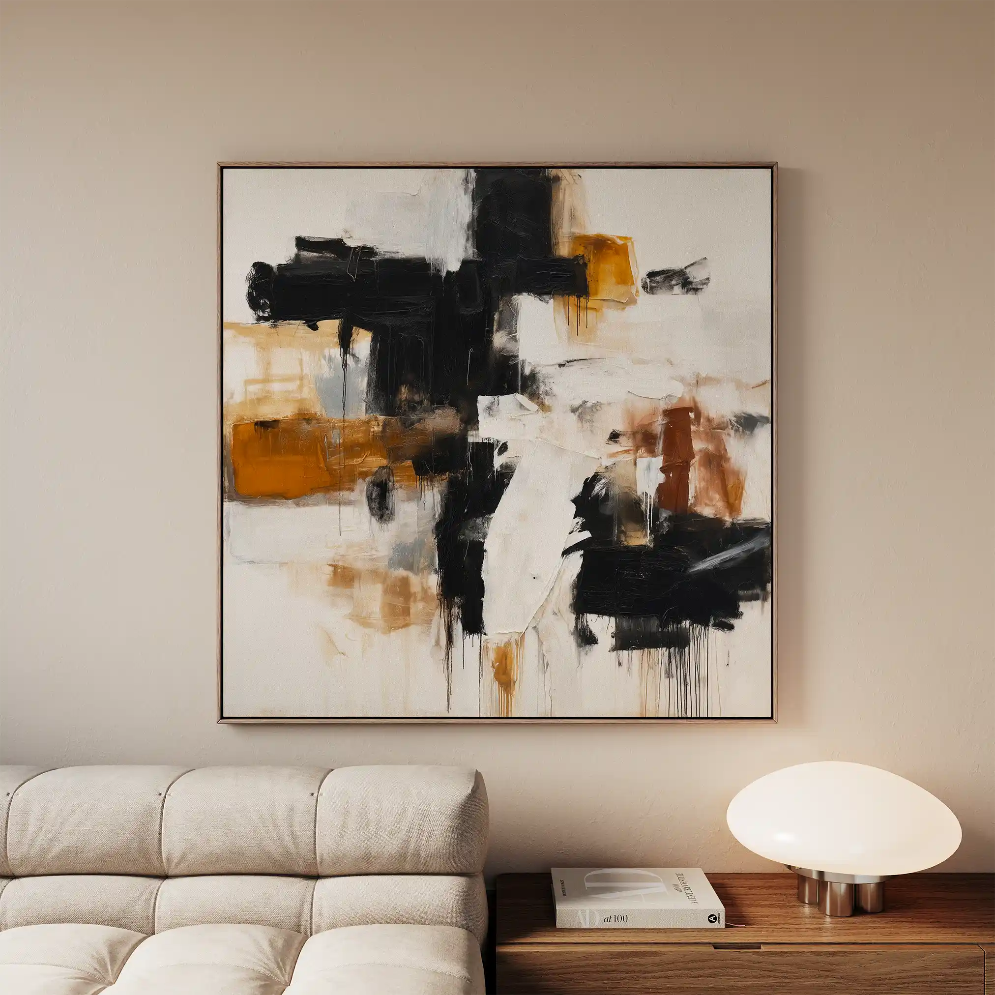 Abstract 1068 Canvas Art 60 x 60 cm / Stretched on hidden frame