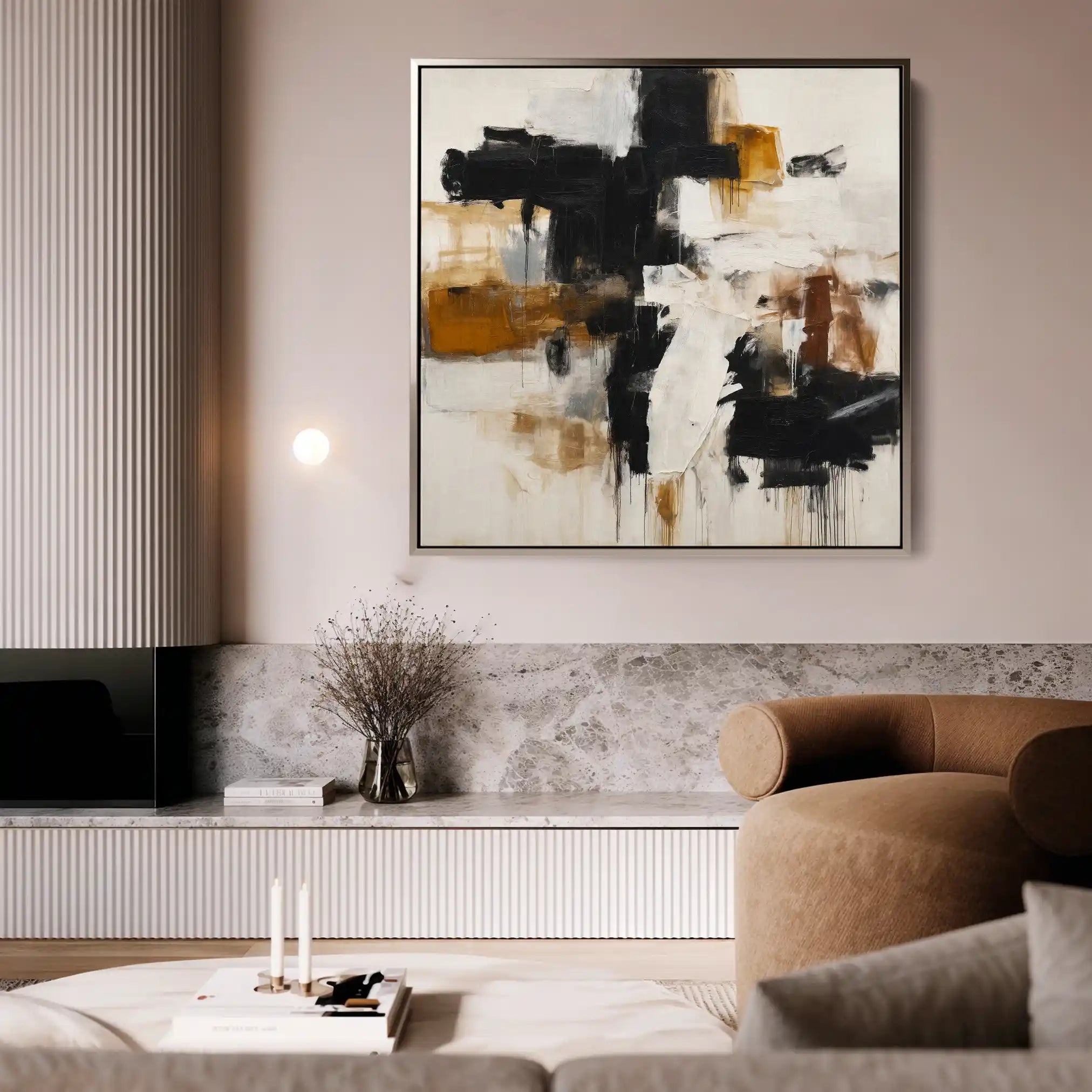 Abstract 1068 Canvas Art 60 x 60 cm / Stretched on hidden frame