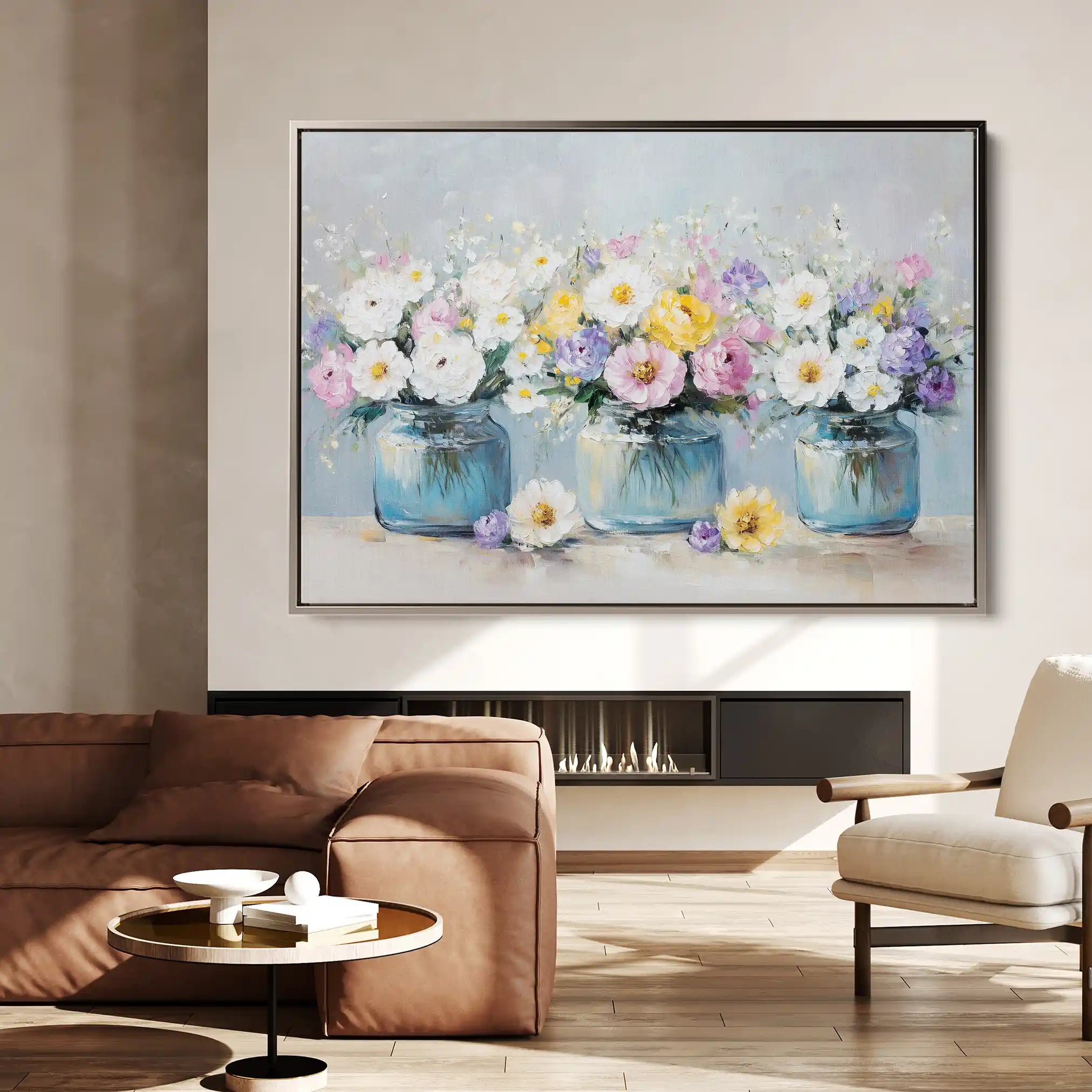 Floral Canvas Wall Art WAD1069-F 90 x 60 cm / Stretched on hidden frame