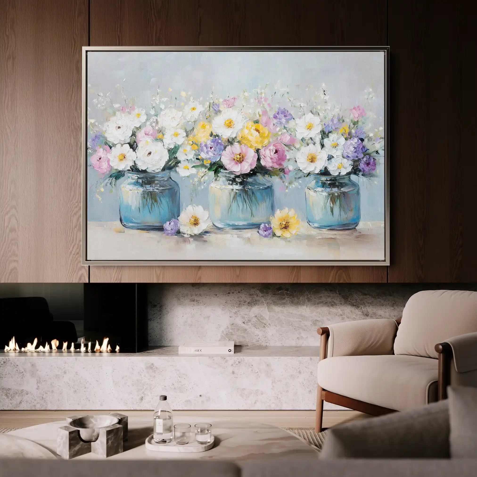 Floral Canvas Wall Art WAD1069-F 90 x 60 cm / Stretched on hidden frame