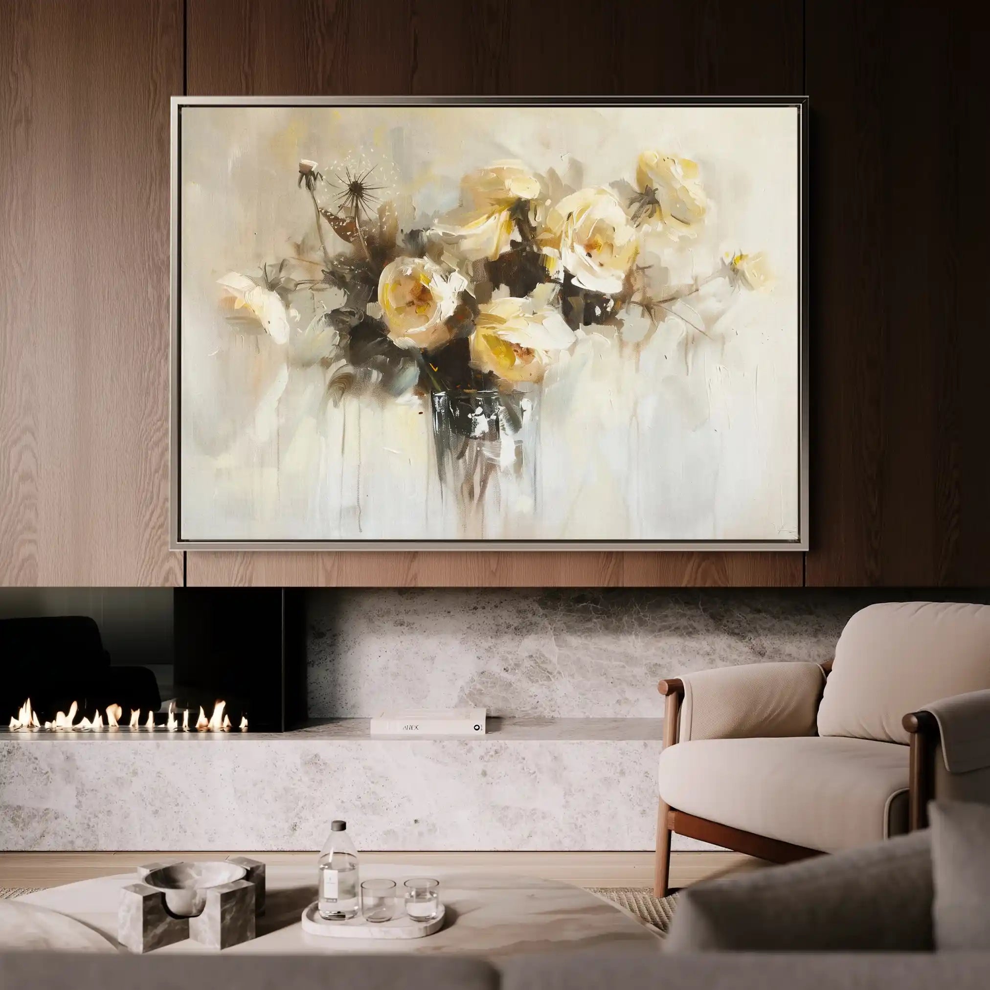 Floral Canvas Wall Art WAD107-F 90 x 60 cm / Stretched on hidden frame