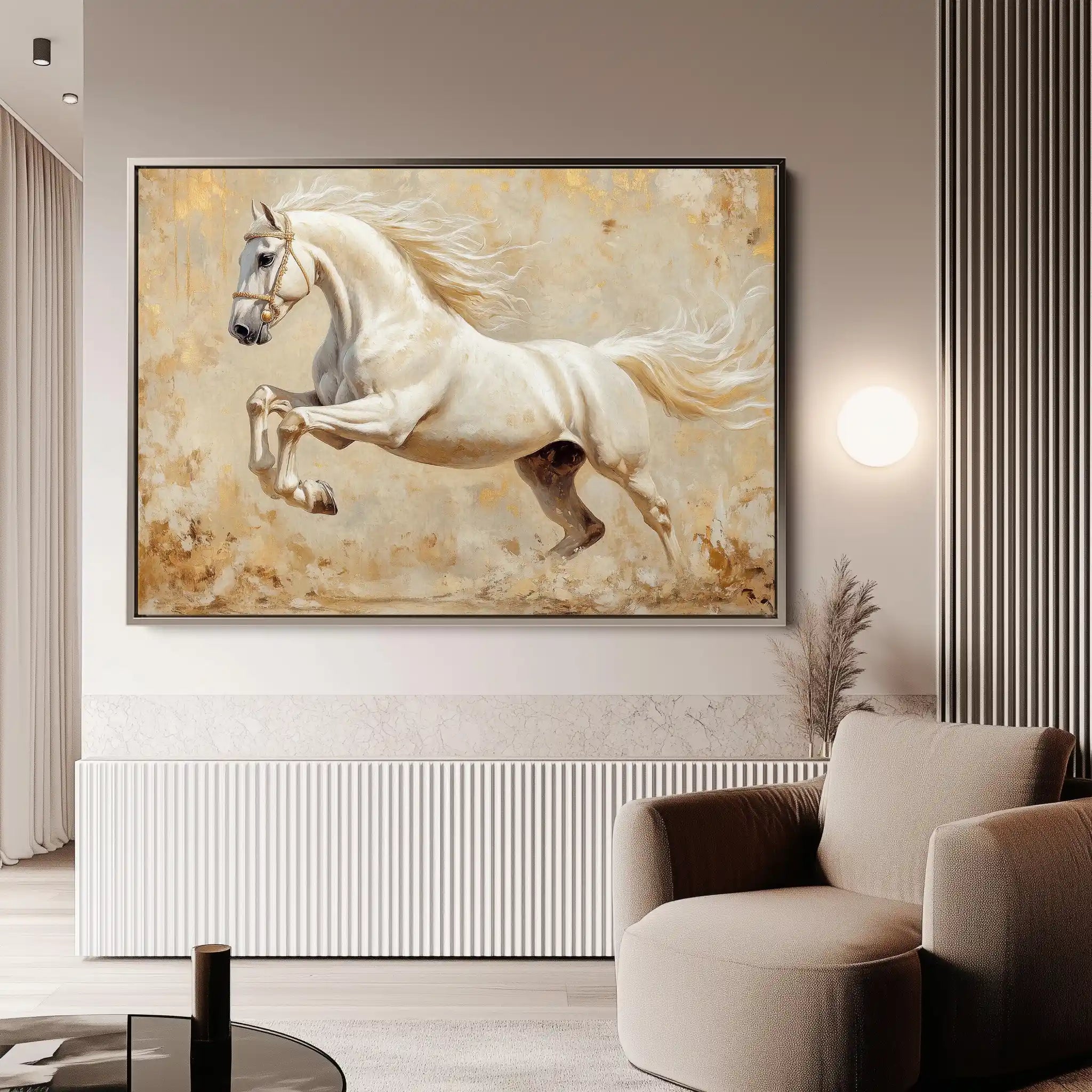 Horses 107 Canvas Art 90 x 60 cm / Stretched on hidden frame