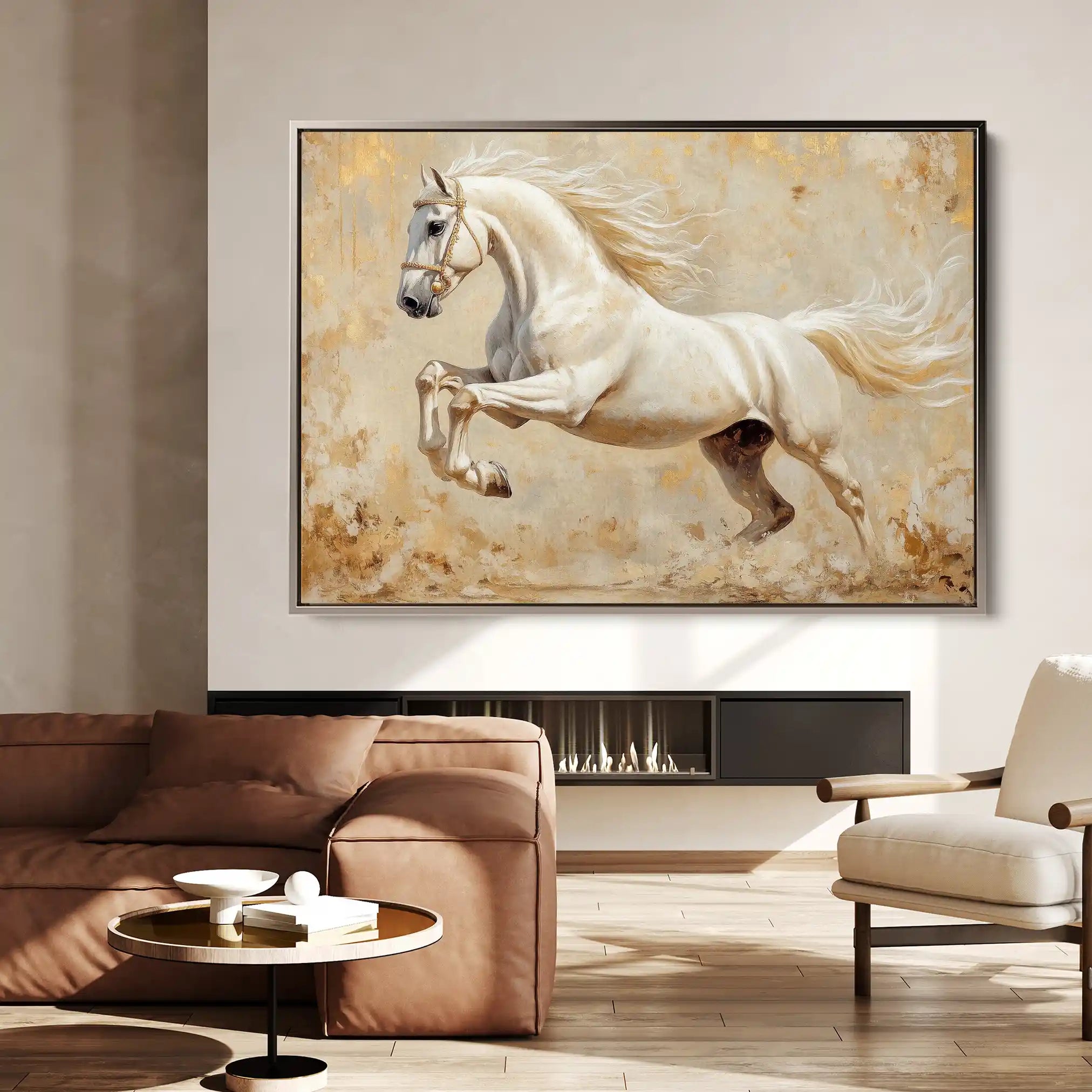 Horses 107 Canvas Art 90 x 60 cm / Stretched on hidden frame