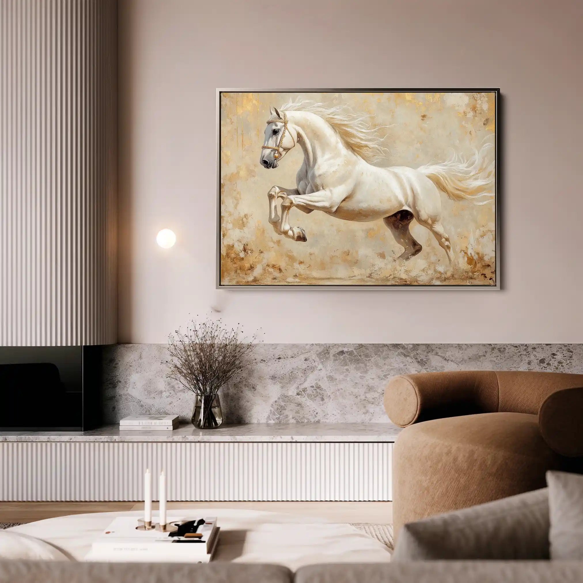 Horses 107 Canvas Art 90 x 60 cm / Stretched on hidden frame