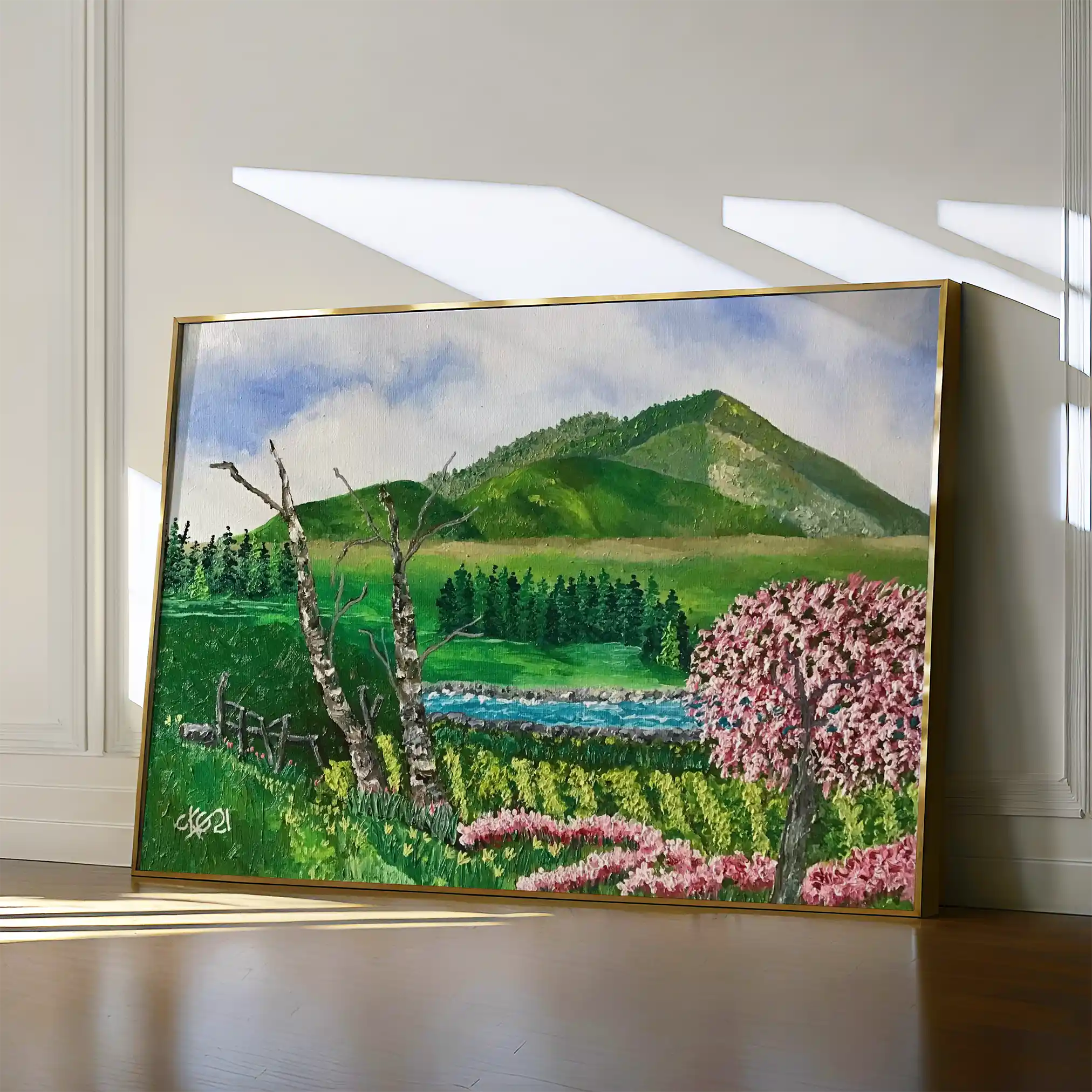 Landscape 107 Canvas Art 90 x 60 cm / Stretched on hidden frame