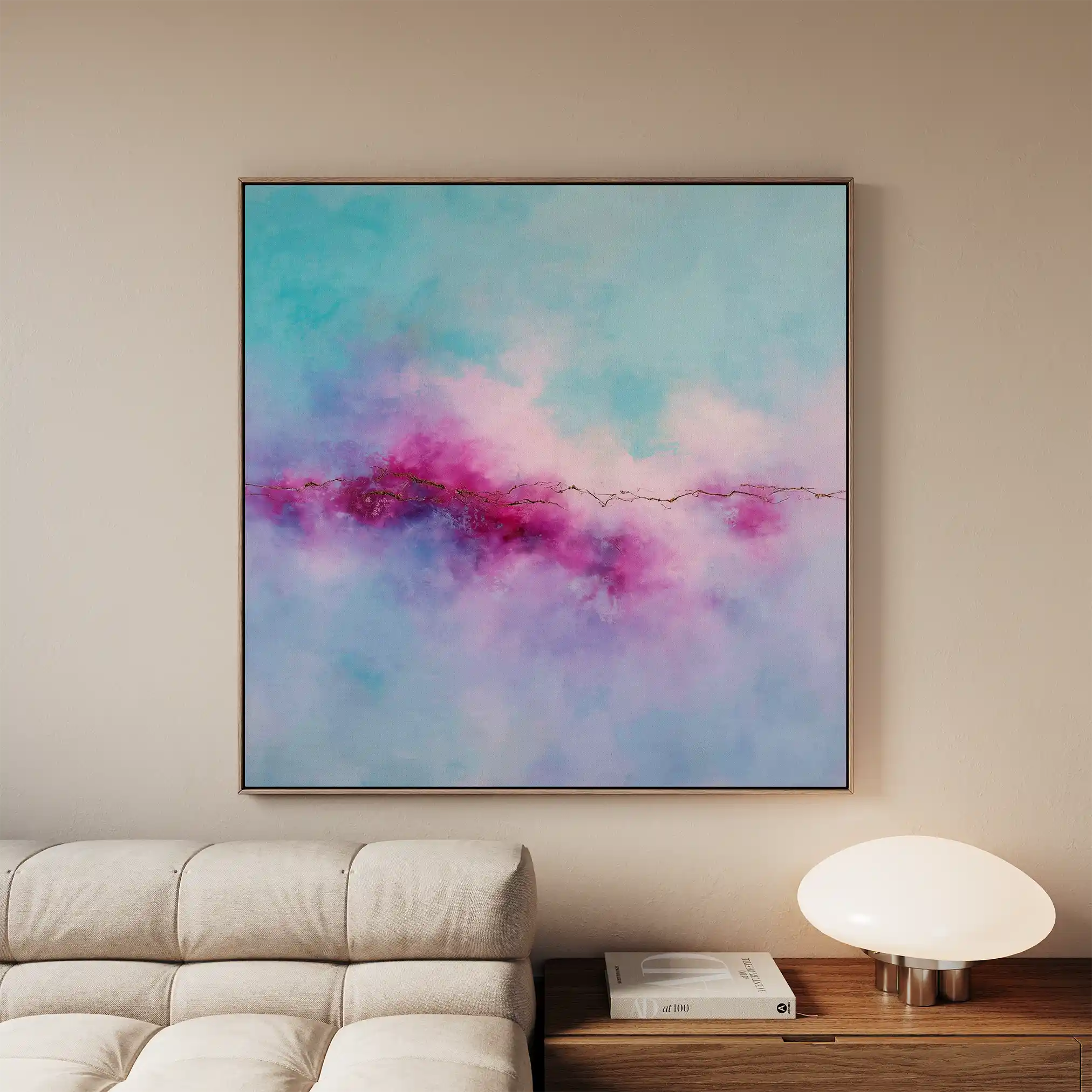 Abstract 1070 Canvas Art 60 x 60 cm / Stretched on hidden frame