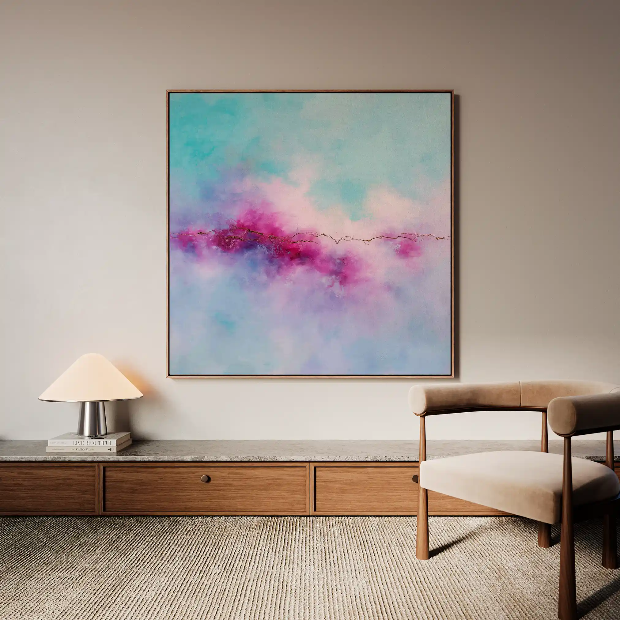 Abstract 1070 Canvas Art 60 x 60 cm / Stretched on hidden frame