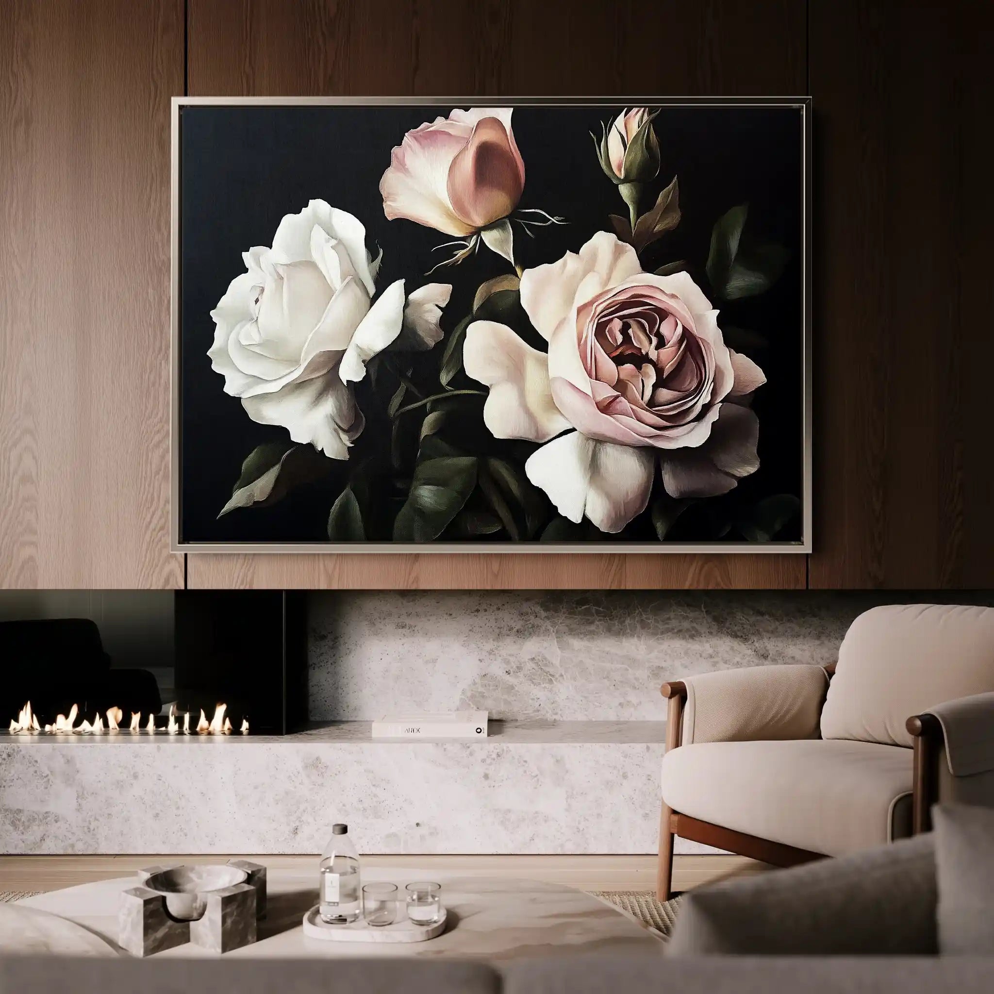 Floral Canvas Wall Art WAD1070-F 90 x 60 cm / Stretched on hidden frame