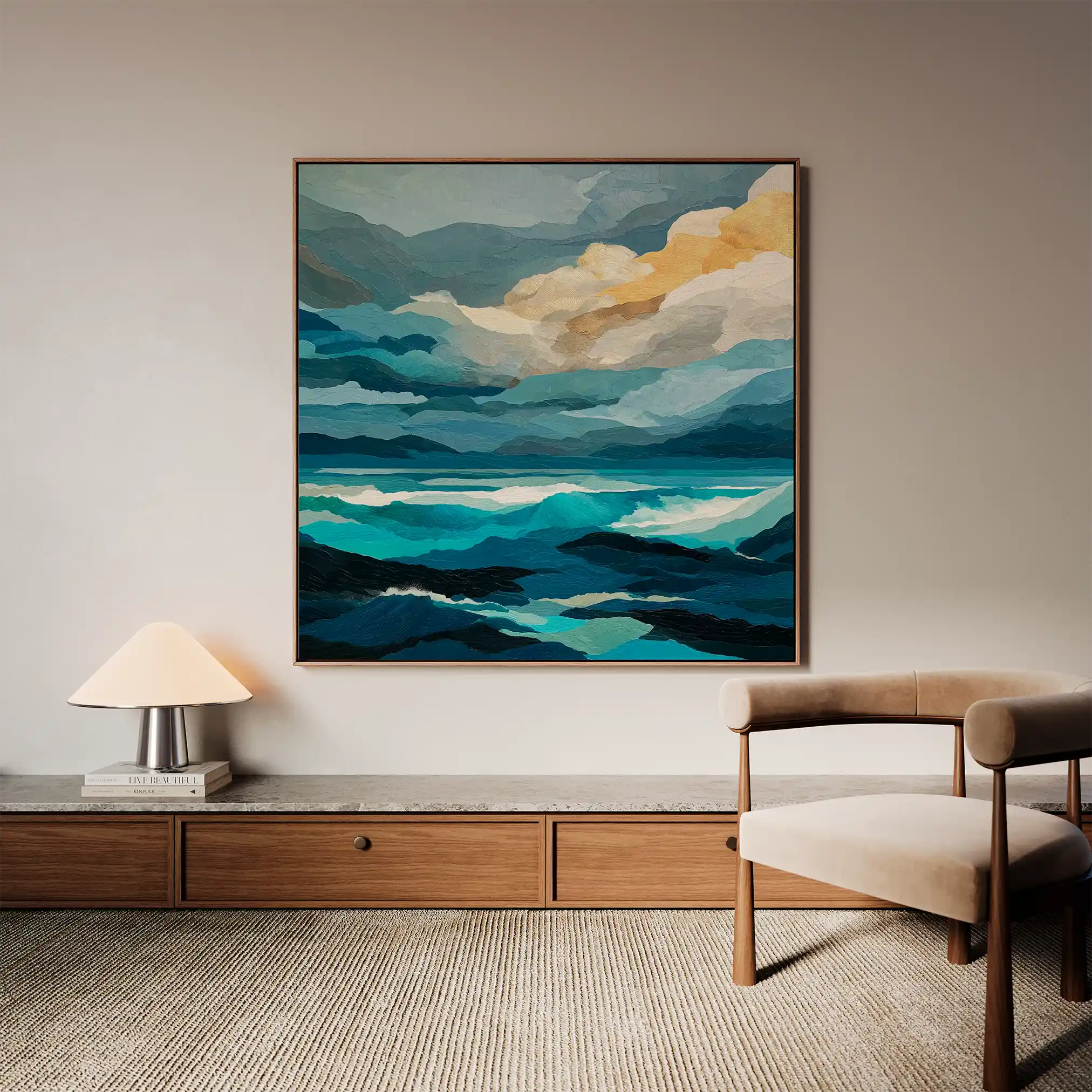 Abstract 1071 Canvas Art 60 x 60 cm / Stretched on hidden frame