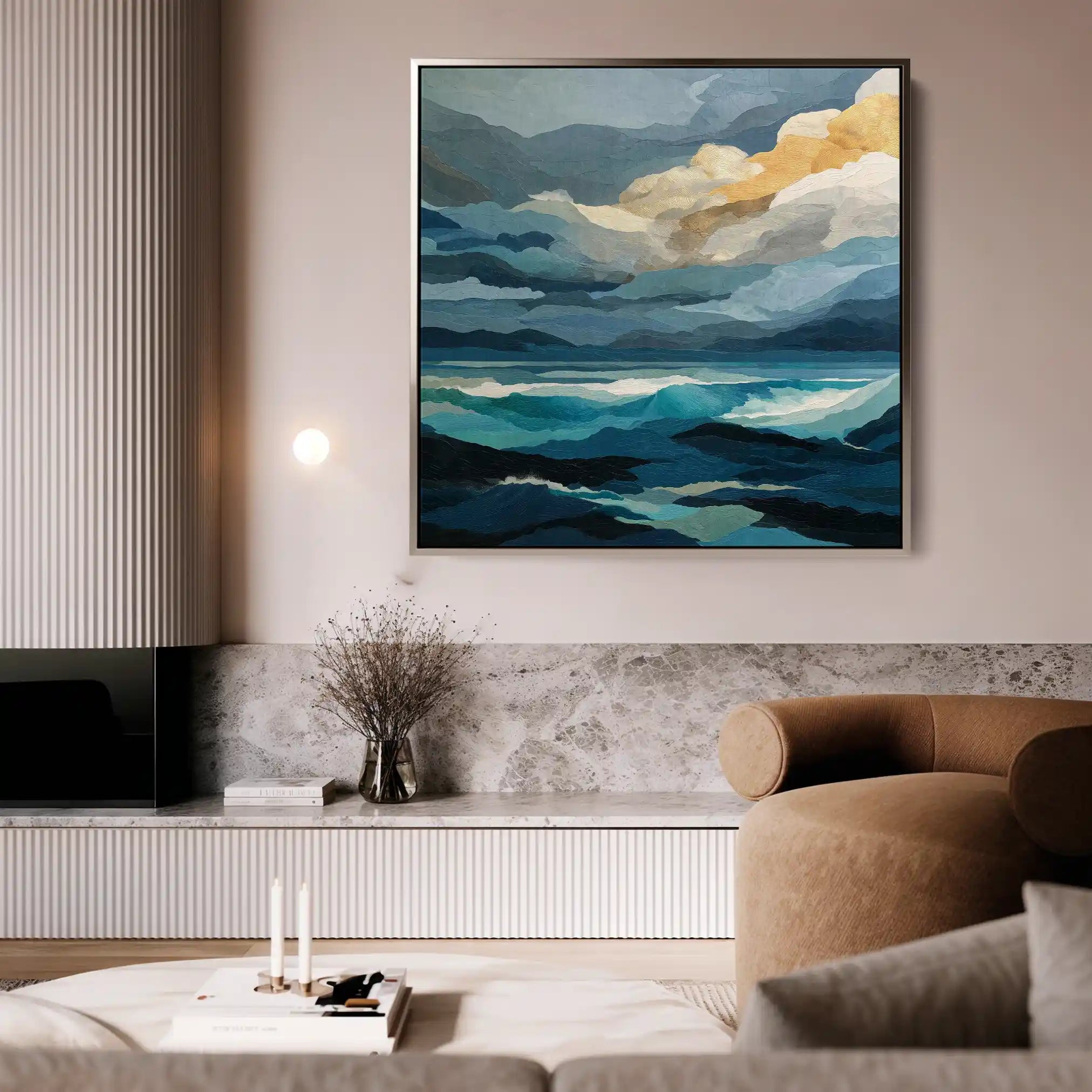 Abstract 1071 Canvas Art 60 x 60 cm / Stretched on hidden frame