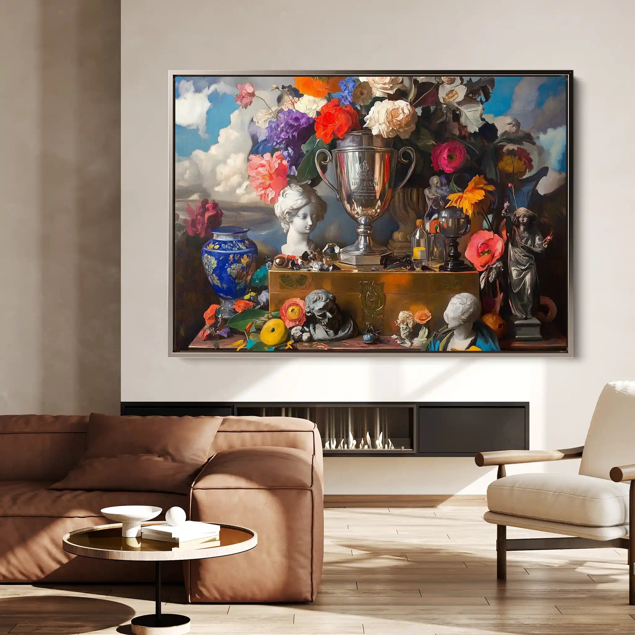 Floral Canvas Wall Art WAD1071-F 90 x 60 cm / Stretched on hidden frame