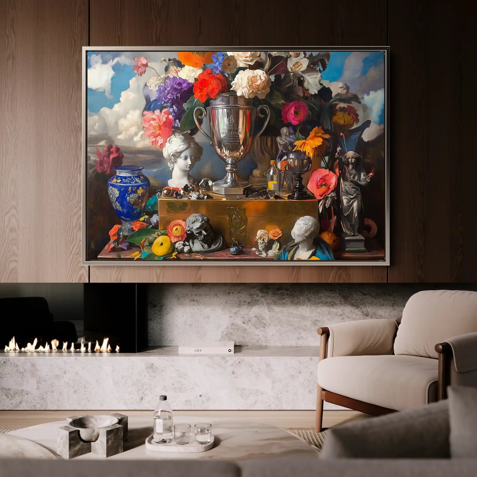 Floral Canvas Wall Art WAD1071-F 90 x 60 cm / Stretched on hidden frame