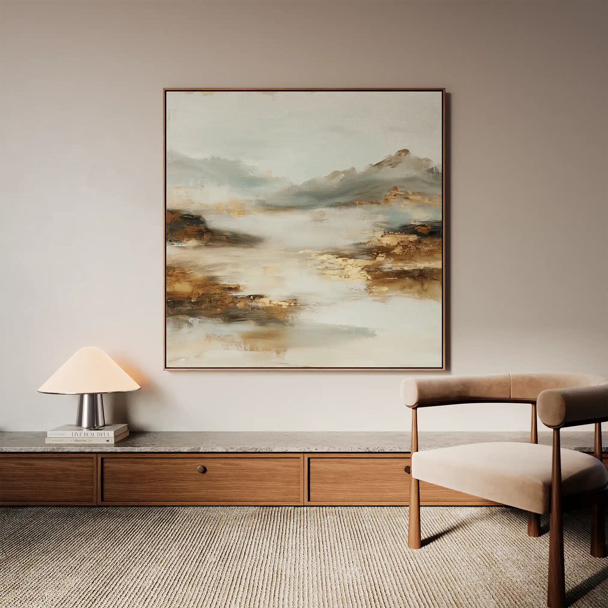 Abstract 1072 Canvas Art 60 x 60 cm / Stretched on hidden frame