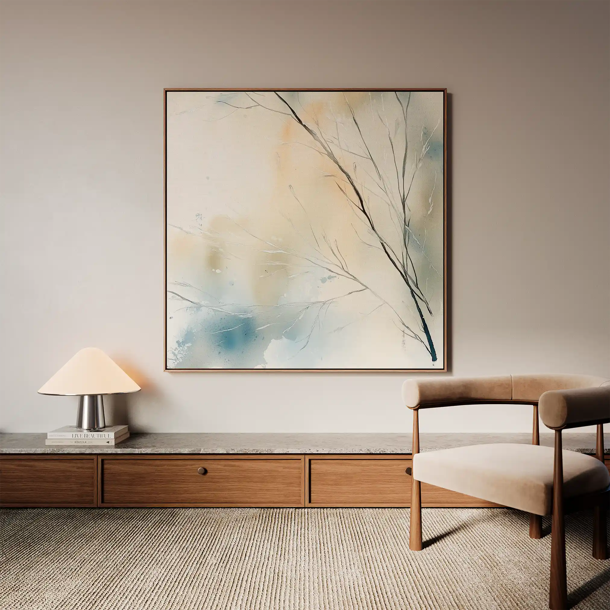 Abstract 1073 Canvas Art 60 x 60 cm / Stretched on hidden frame
