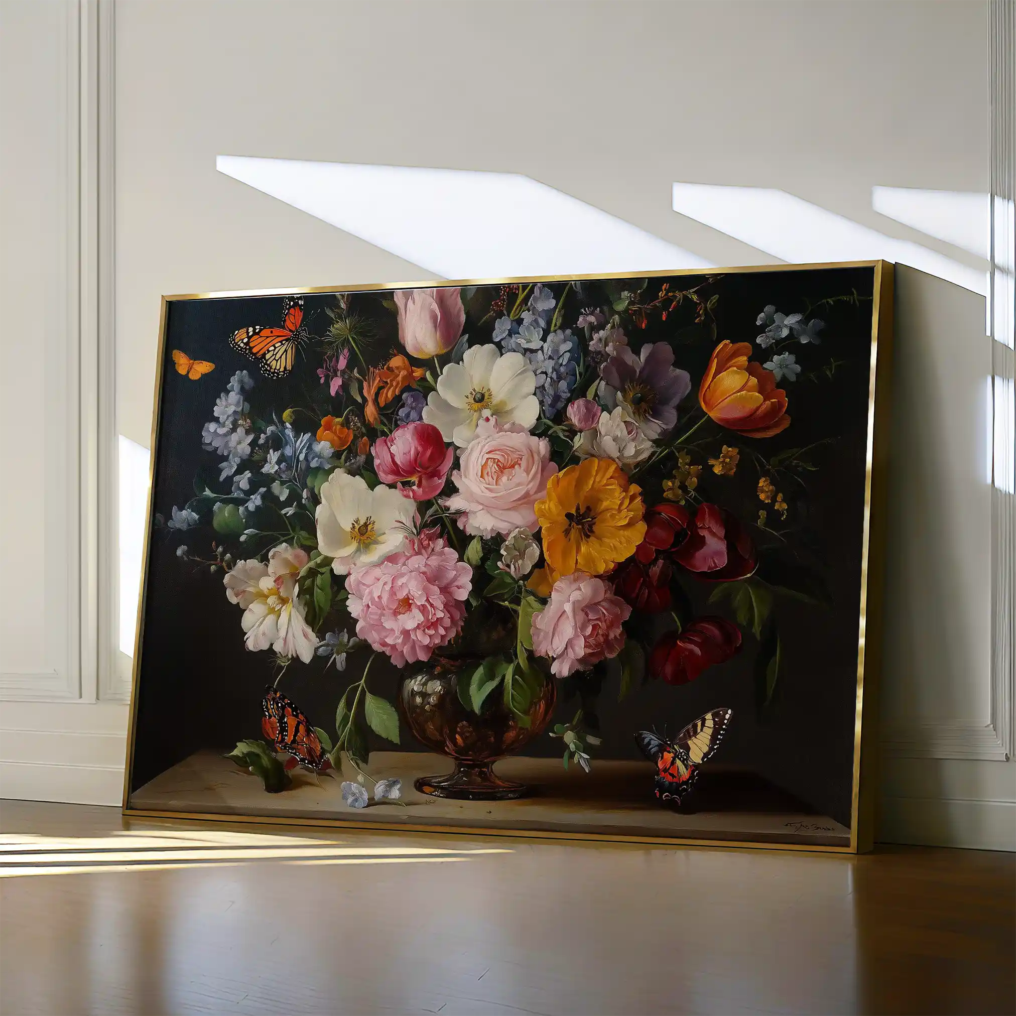 Floral Canvas Wall Art WAD1073-F 90 x 60 cm / Stretched on hidden frame