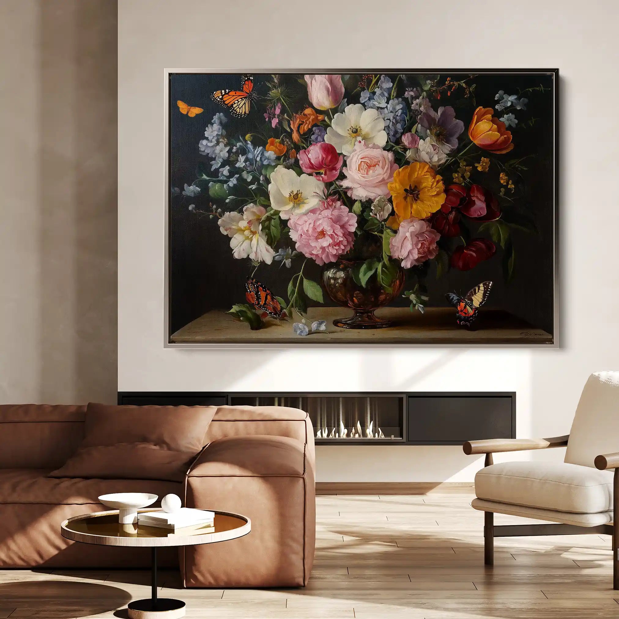 Floral Canvas Wall Art WAD1073-F 90 x 60 cm / Stretched on hidden frame