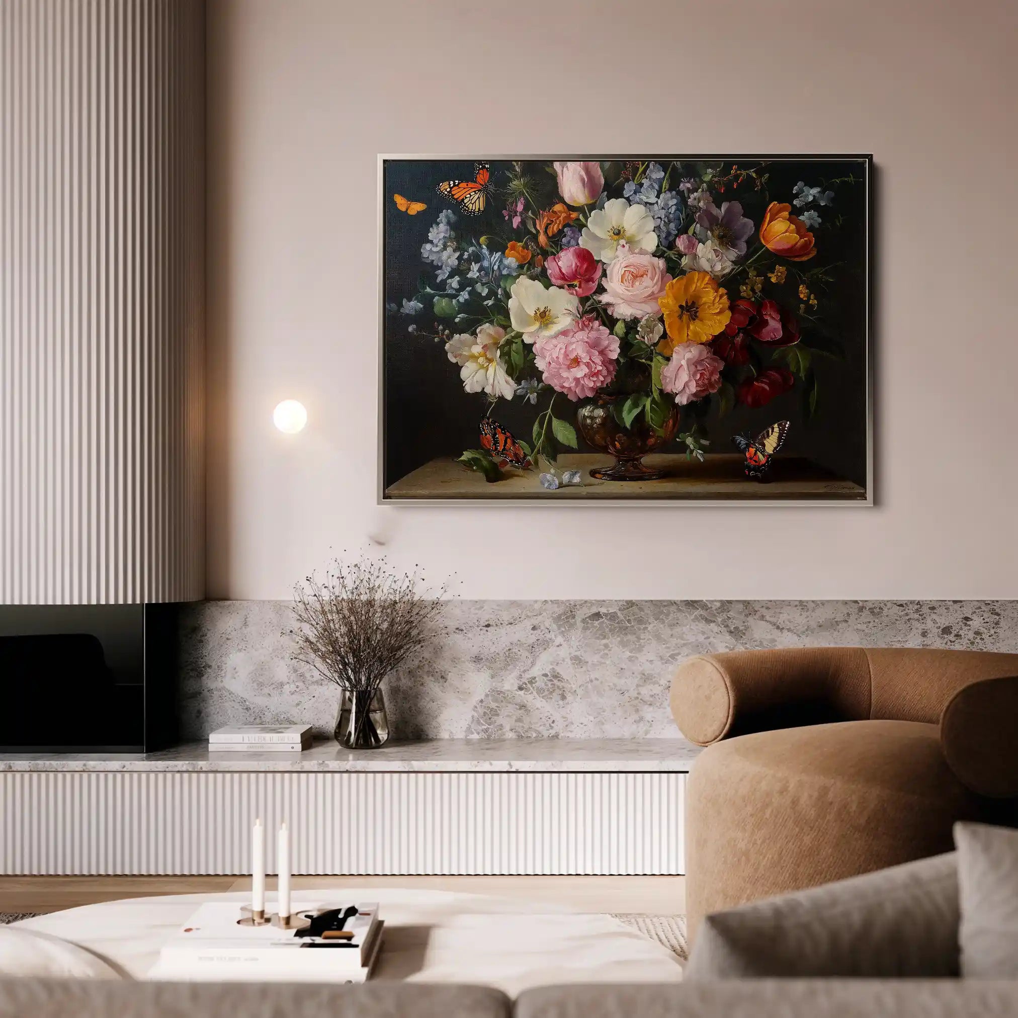 Floral Canvas Wall Art WAD1073-F 90 x 60 cm / Stretched on hidden frame