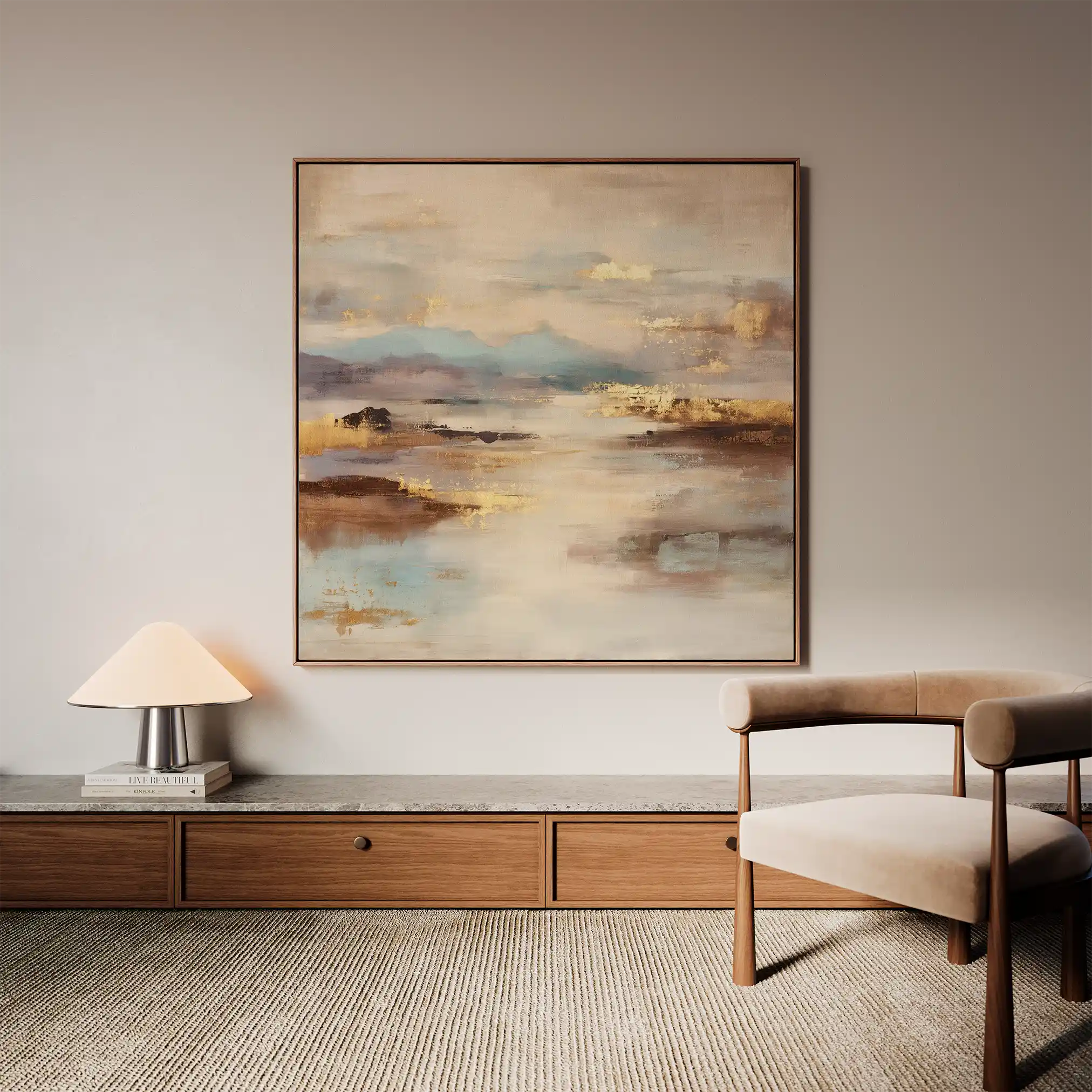 Abstract 1074 Canvas Art 60 x 60 cm / Stretched on hidden frame