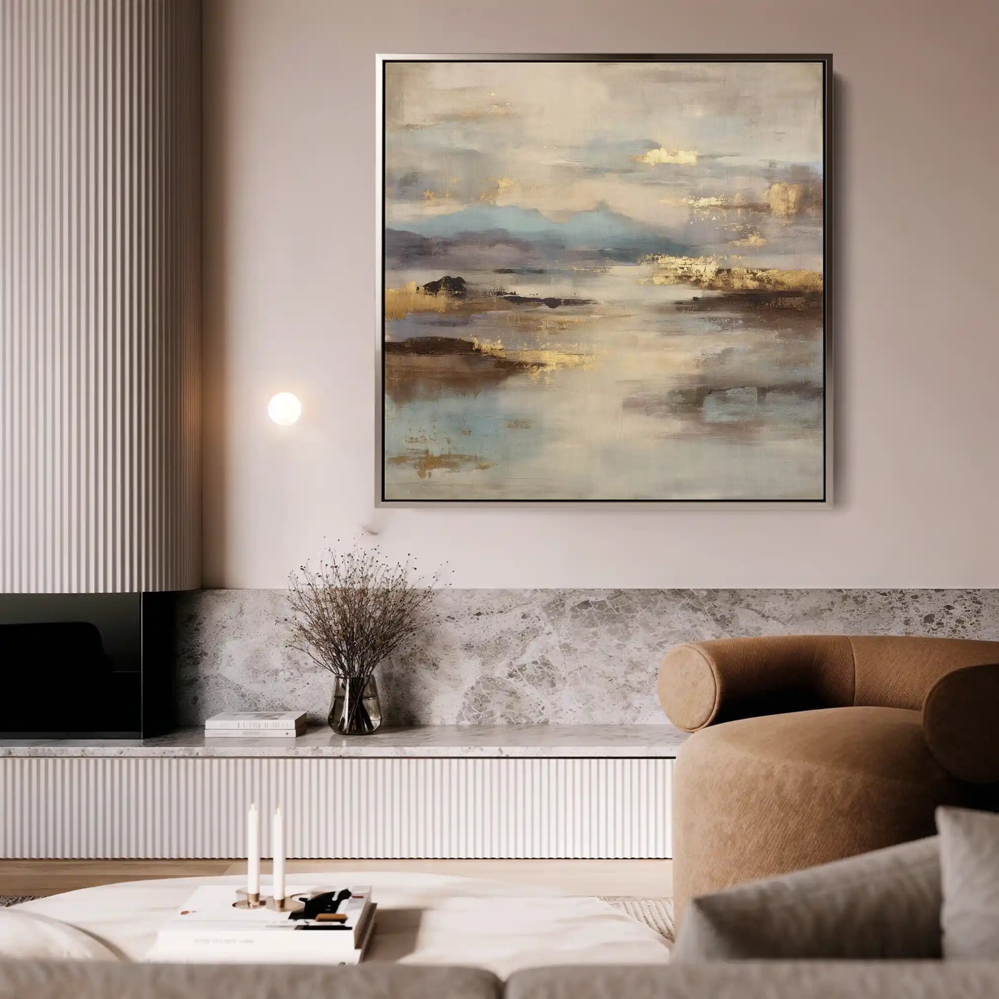 Abstract 1074 Canvas Art 60 x 60 cm / Stretched on hidden frame