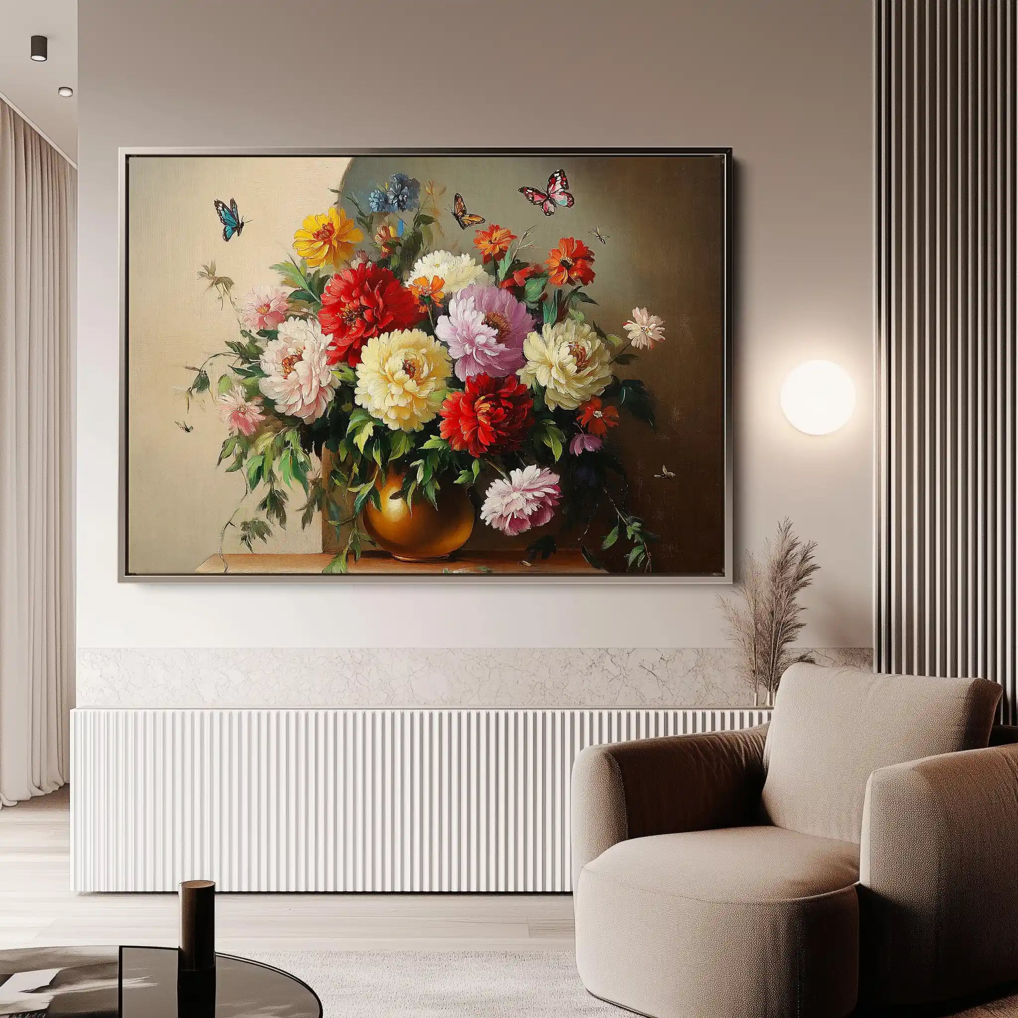 Floral Canvas Wall Art WAD1075-F 90 x 60 cm / Stretched on hidden frame