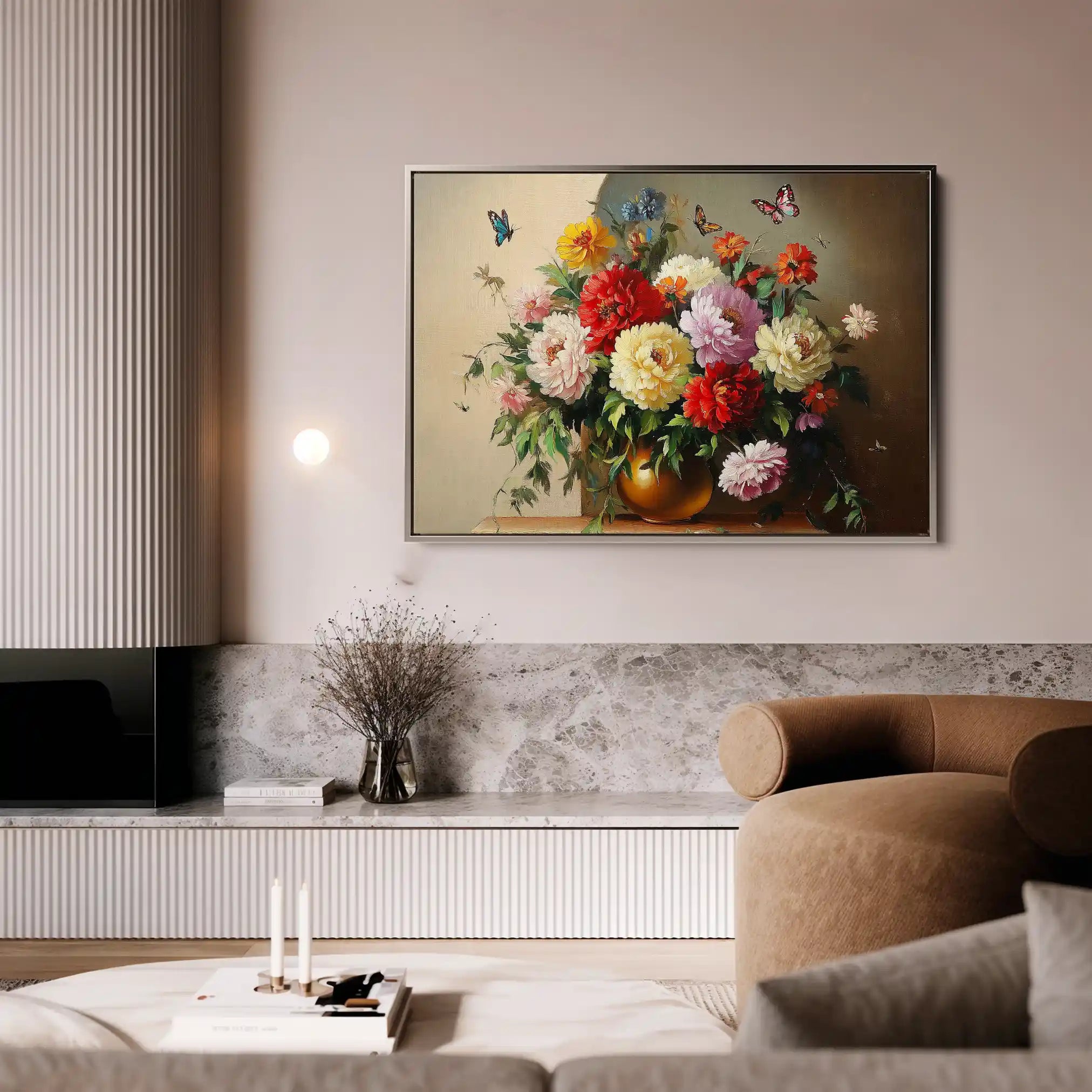 Floral Canvas Wall Art WAD1075-F 90 x 60 cm / Stretched on hidden frame