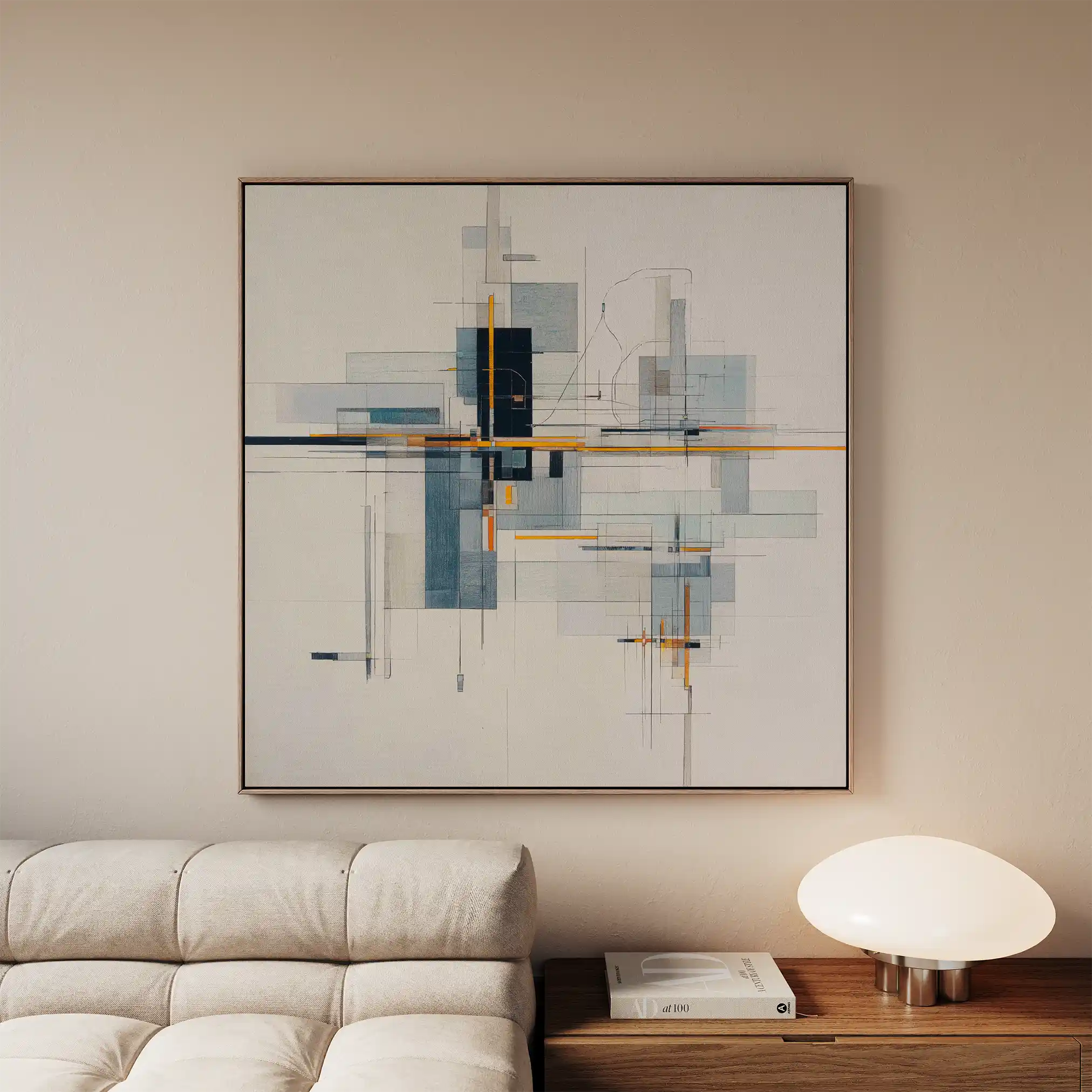Abstract 1076 Canvas Art 60 x 60 cm / Stretched on hidden frame