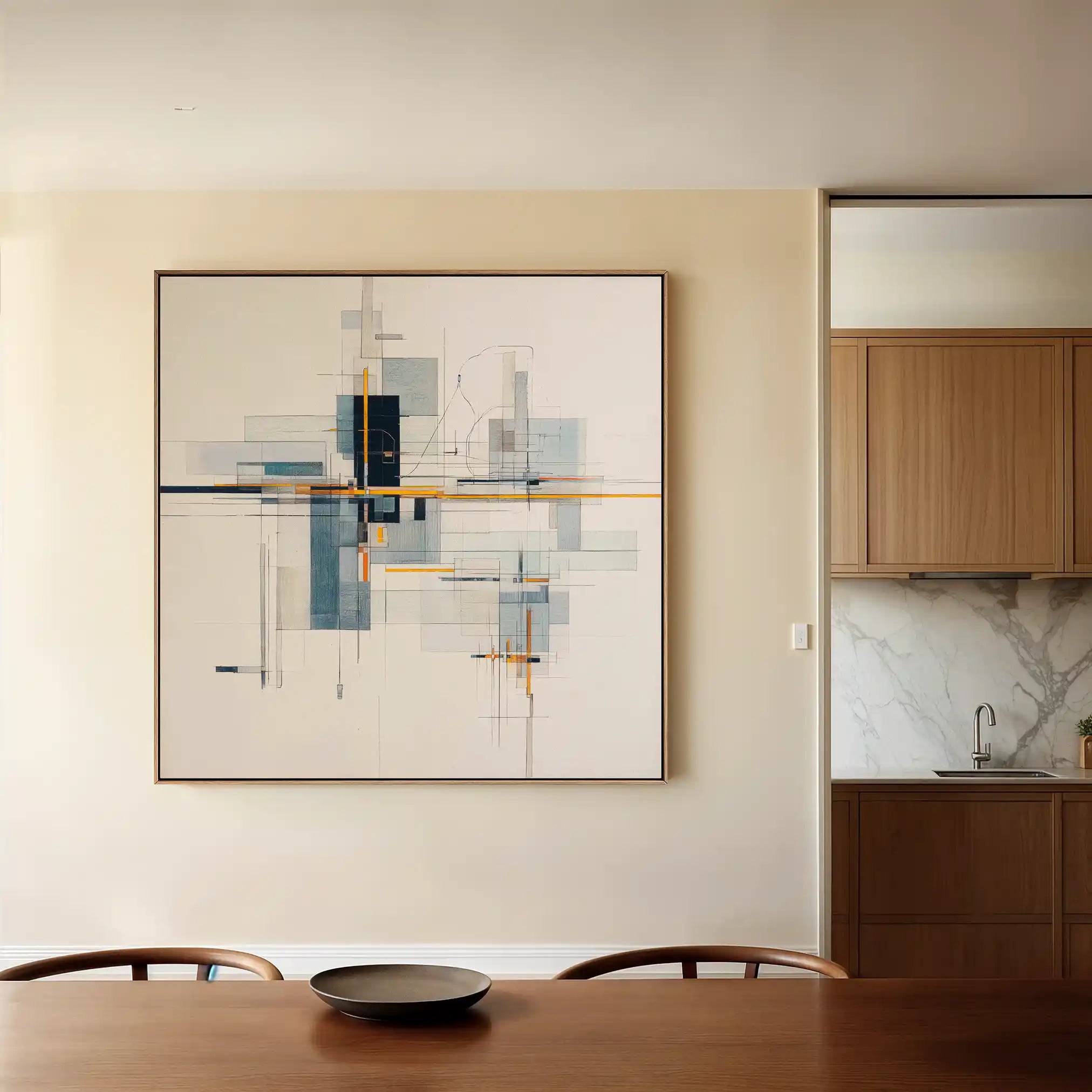 Abstract 1076 Canvas Art 60 x 60 cm / Stretched on hidden frame