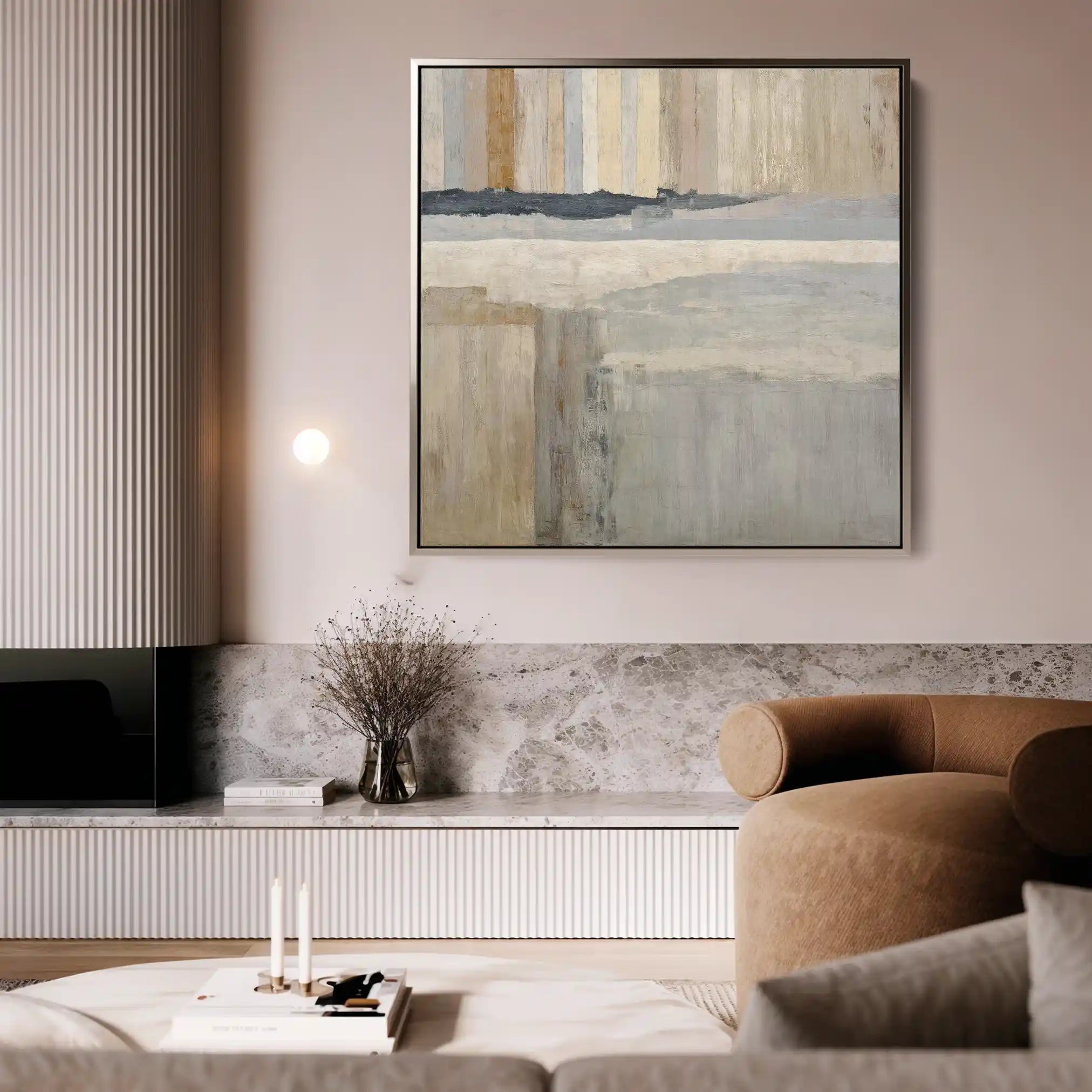 Abstract 1077 Canvas Art 60 x 60 cm / Stretched on hidden frame