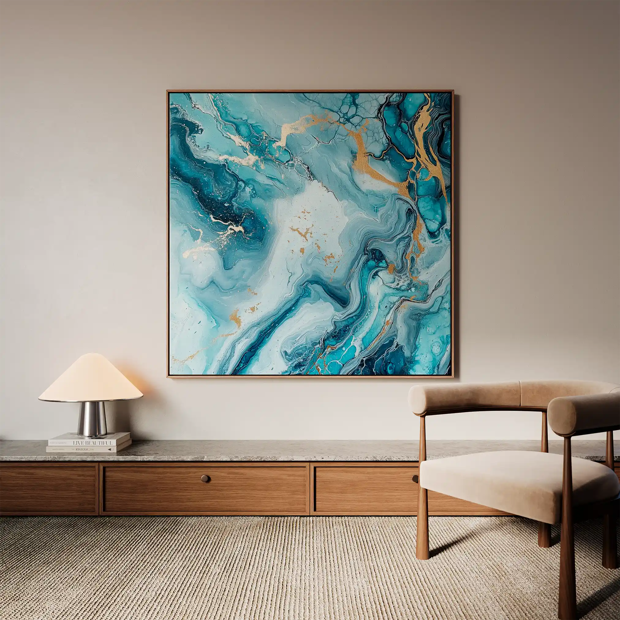 Abstract 1078 Canvas Art 60 x 60 cm / Stretched on hidden frame