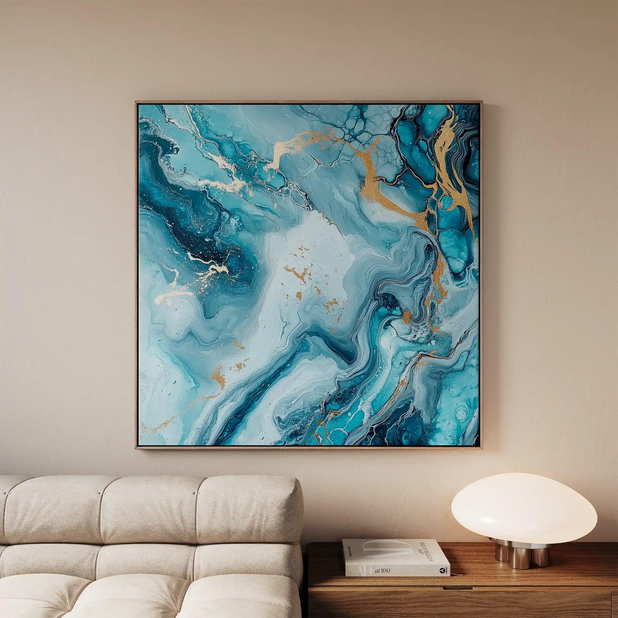Abstract 1078 Canvas Art 60 x 60 cm / Stretched on hidden frame