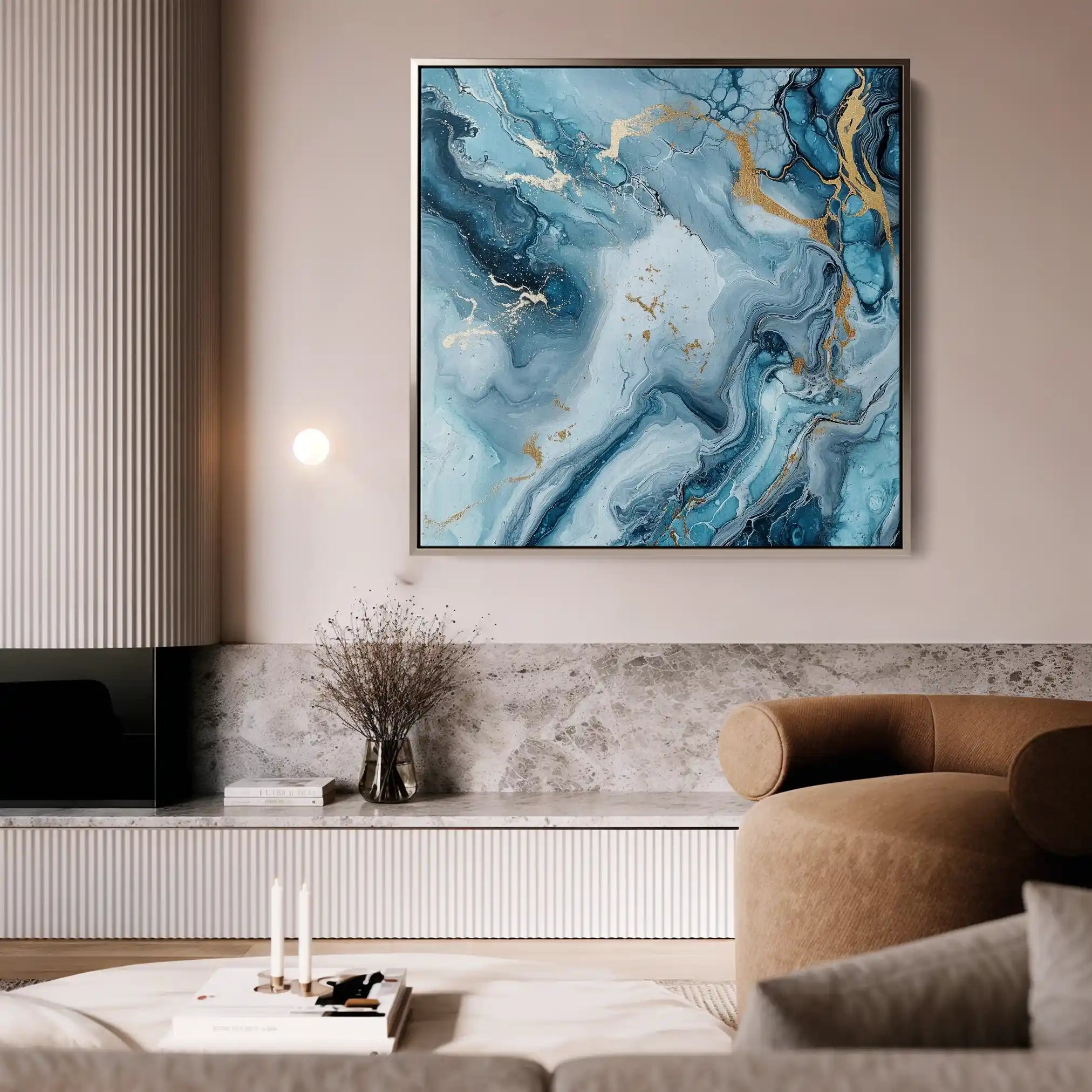 Abstract 1078 Canvas Art 60 x 60 cm / Stretched on hidden frame