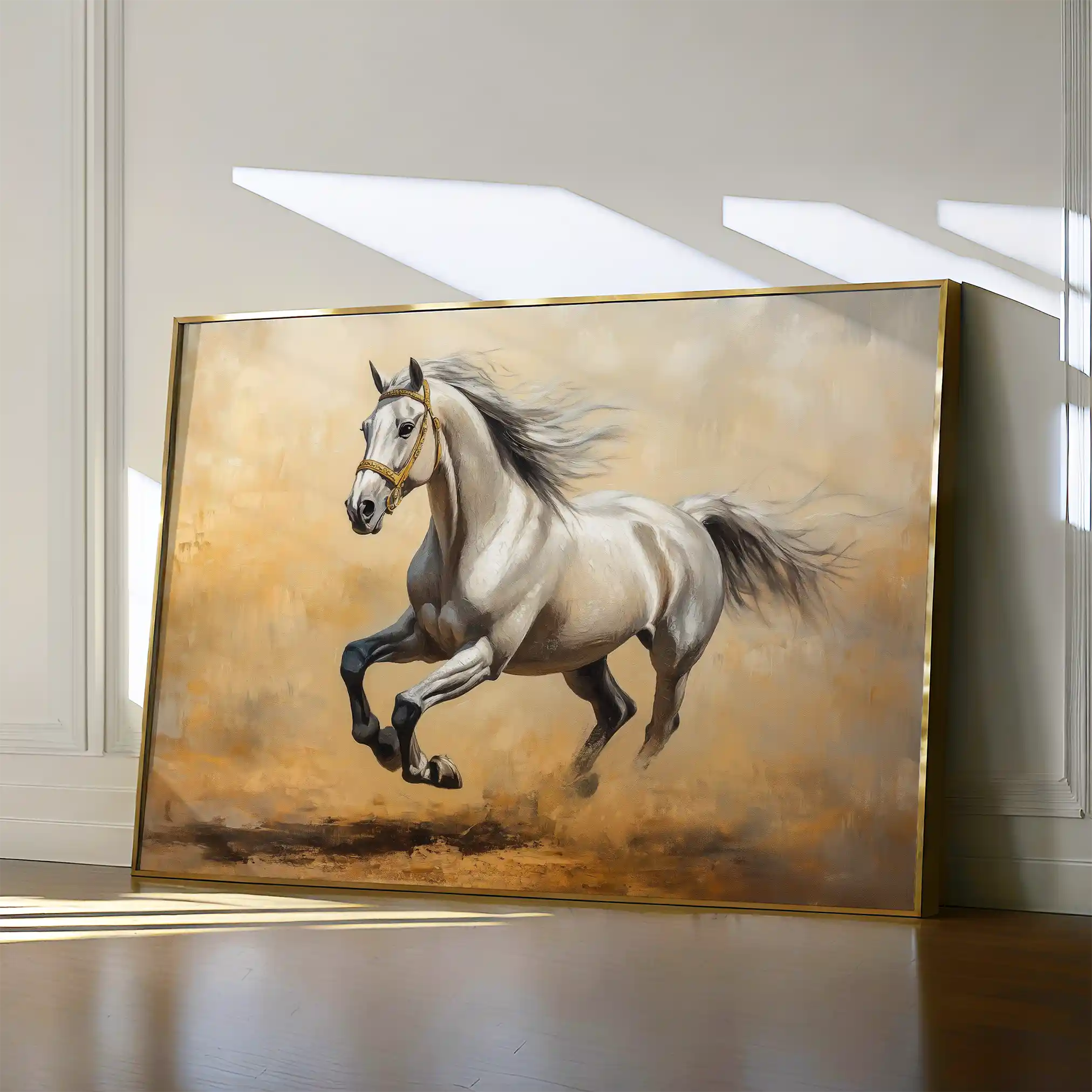 Horses 108 Canvas Art 90 x 60 cm / Stretched on hidden frame